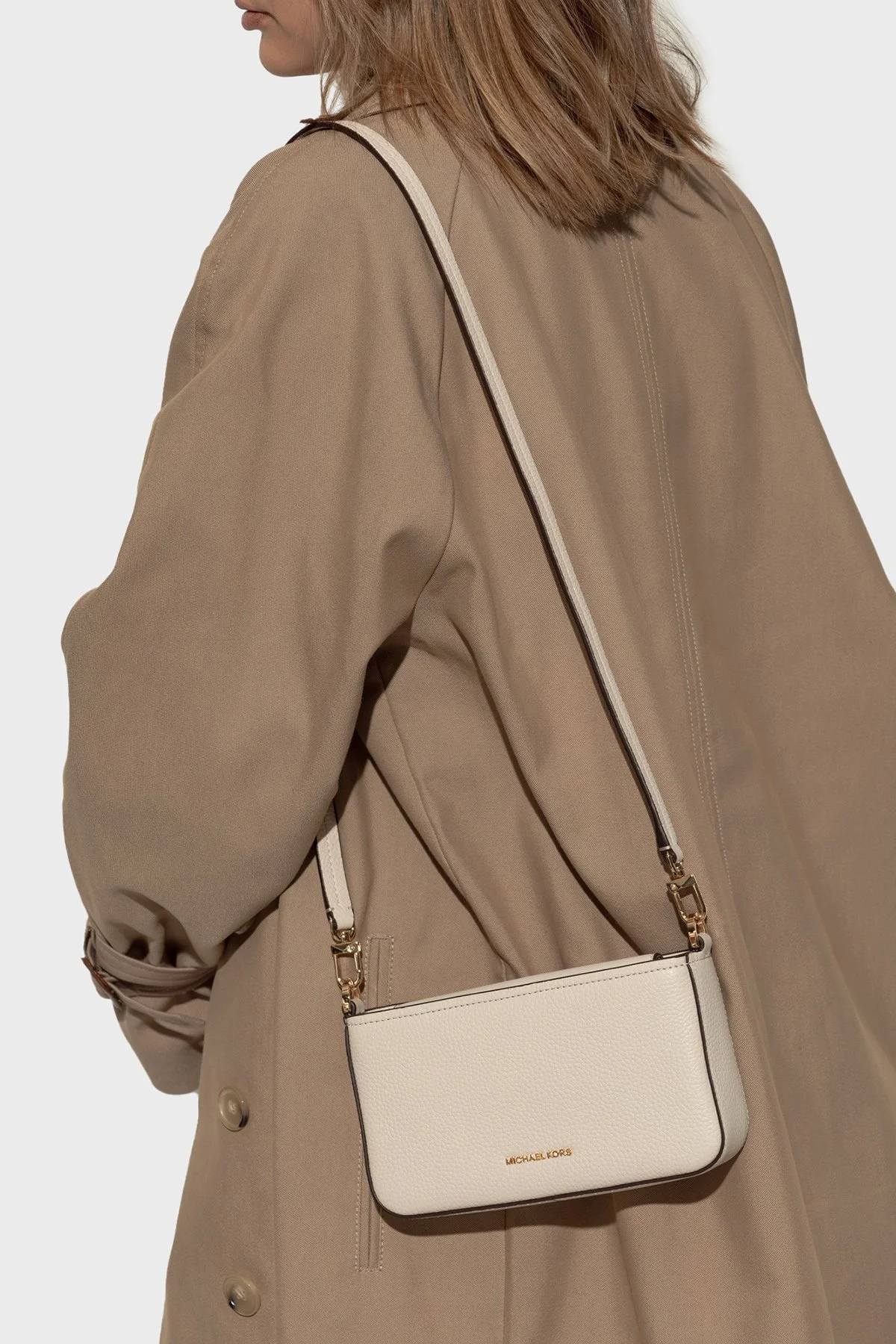 Michael Kors Logolu Çıkarılabilir Zincir Askılı Small 32S5GYTU1L289 Kadın Çanta 32S5GYTU1L 289 KREM - 2