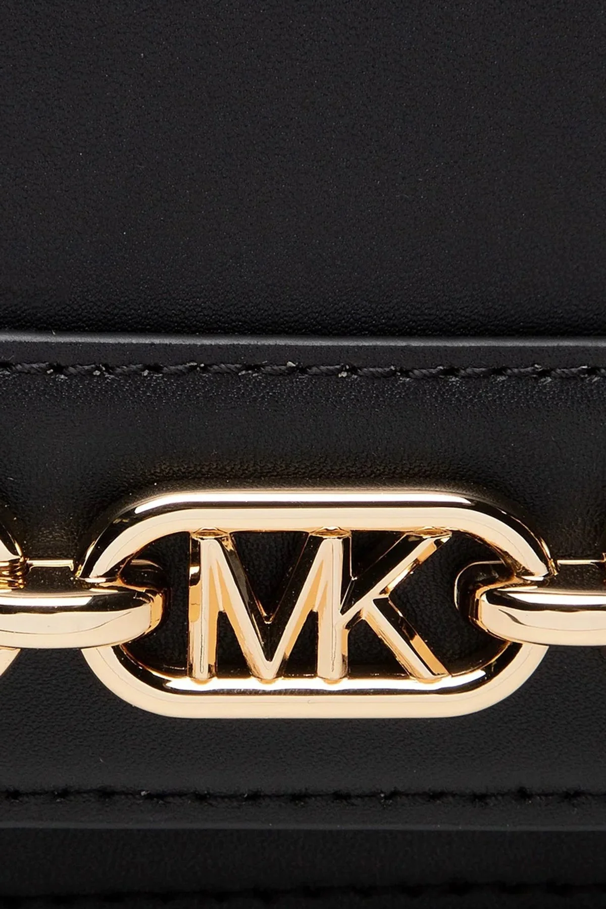 Michael Kors Logolu Çıkarılabilir Zincirli Omuz Askılı Hakiki Deri Bayan Çanta 32F2G7HC1L 001 SİYAH - 3