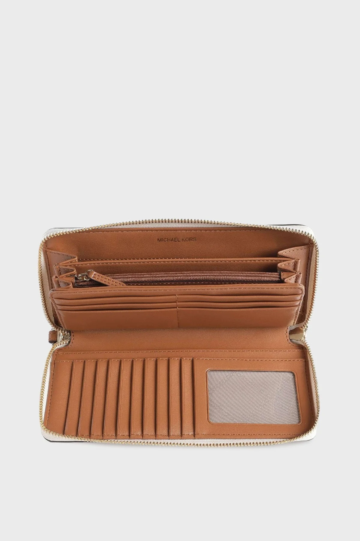 Michael Kors Logolu Çok Bölmeli 34F1GJ6E7B Bayan Cüzdan 34F1GJ6E7B VANILLA EKRU - 3