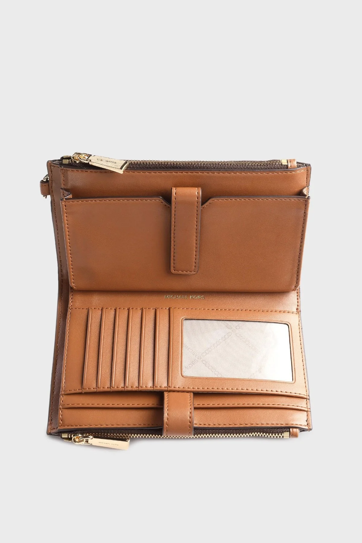 Michael Kors Logolu Çok Bölmeli 34F1GJ6W4B200 Bayan Cüzdan 34F1GJ6W4B 200 KAHVE - 2