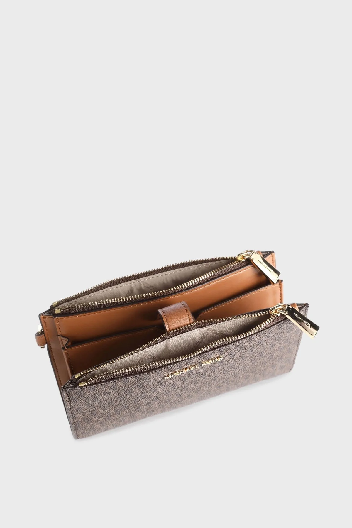 Michael Kors Logolu Çok Bölmeli 34F1GJ6W4B200 Bayan Cüzdan 34F1GJ6W4B 200 KAHVE - 3