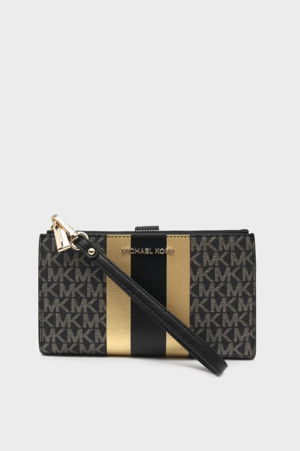 Michael Kors Logolu Çok Bölmeli 34F2GJ6W4V Bayan Cüzdan 34F2GJ6W4V BLK GOLD SİYAH - 1