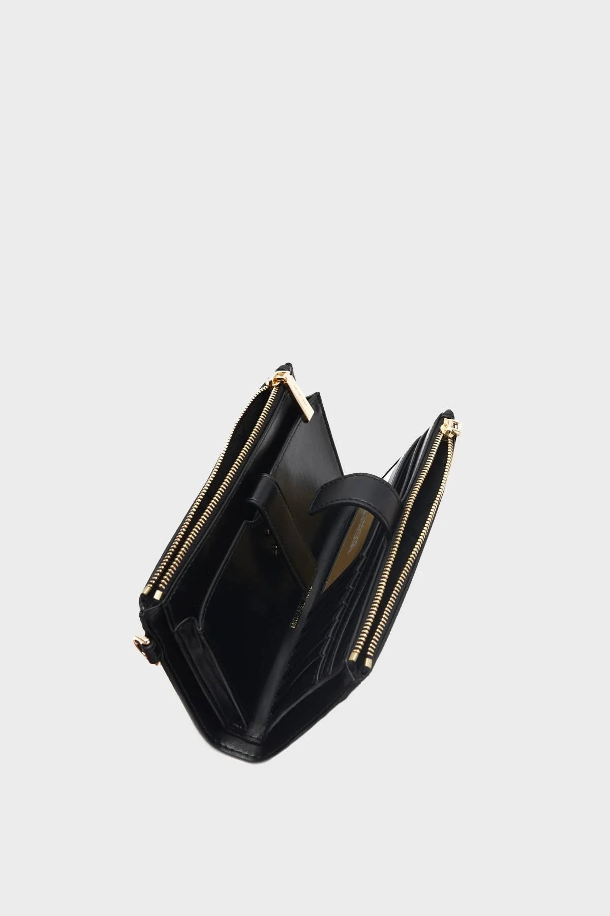 Michael Kors Logolu Çok Bölmeli 34F2GJ6W4V Bayan Cüzdan 34F2GJ6W4V BLK GOLD SİYAH - 4