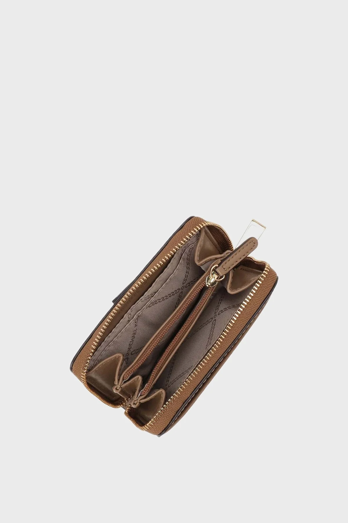 Michael Kors Logolu Çok Bölmeli 34H1GT9Z1B Bayan Cüzdan 34H1GT9Z1B HUSK KAHVE - 3