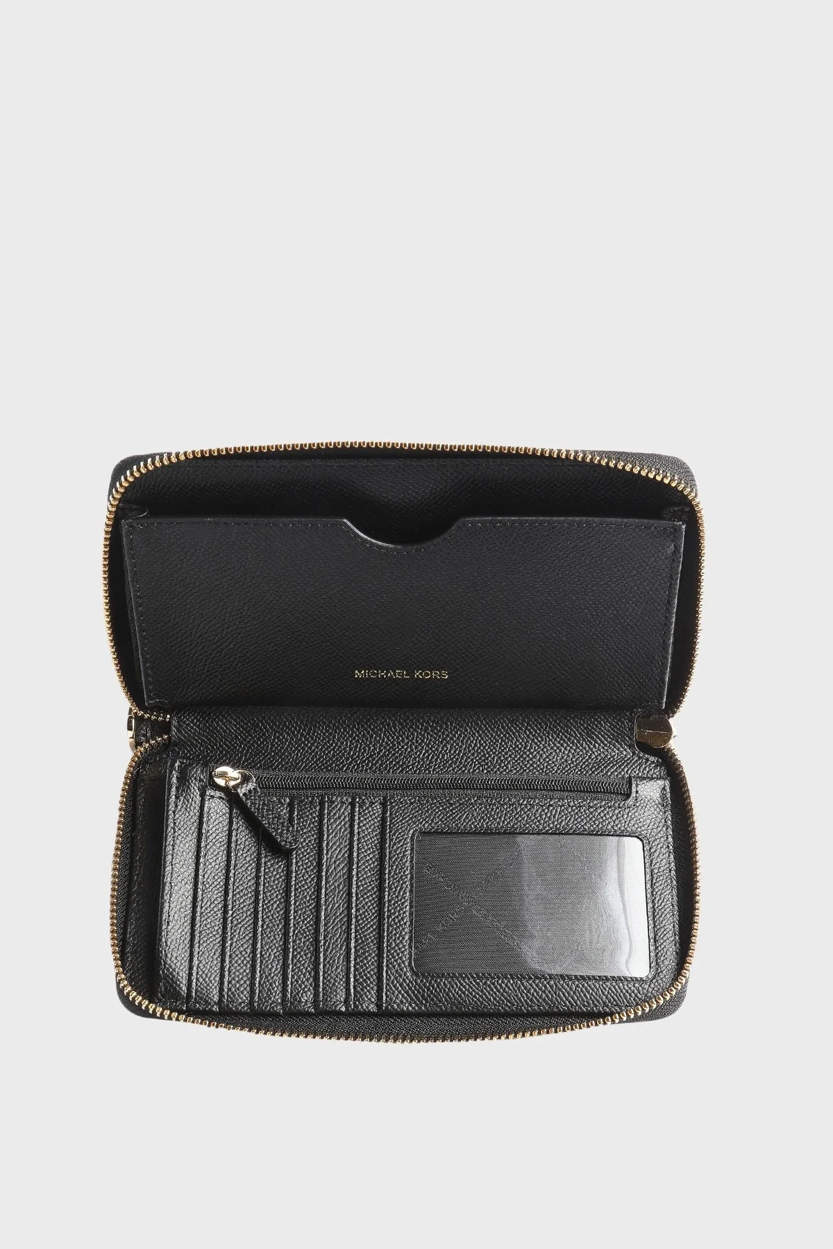 Michael Kors Logolu Çok Bölmeli Deri 34F9GTVE9L001 Bayan Cüzdan 34F9GTVE9L 001 SİYAH - 2