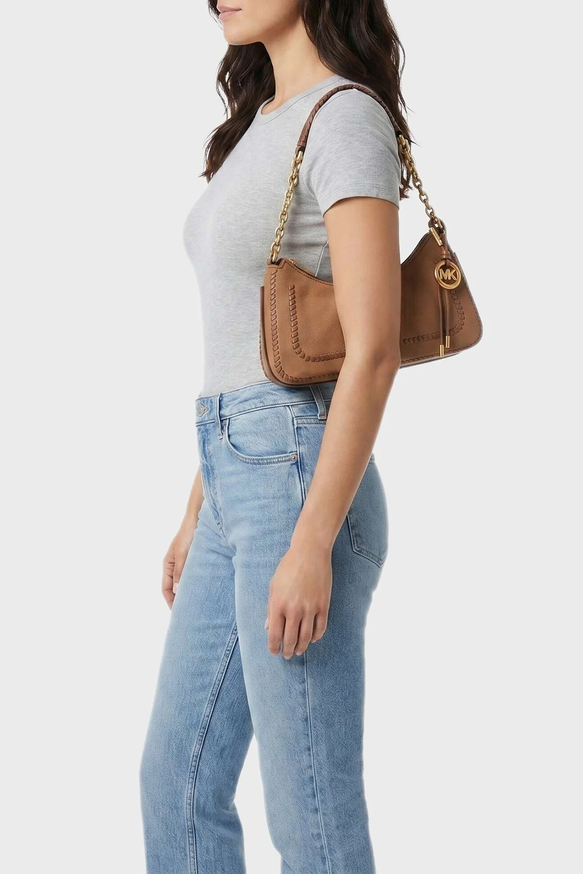 Michael Kors Logolu Deri Omuz Askılı 32T6AY5W6Y230 Kadın Çanta 32T6AY5W6Y 230 Taba - 2