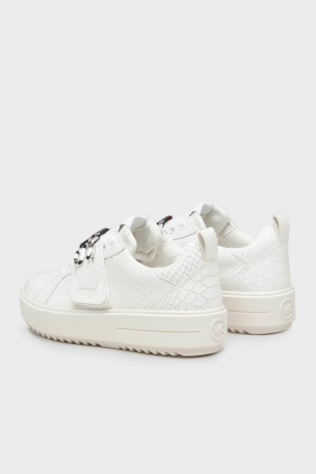 Michael Kors Logolu Deri Sneaker 43R3EMFS1E085 Bayan Ayakkabı 43R3EMFS1E 085 BEYAZ - 3