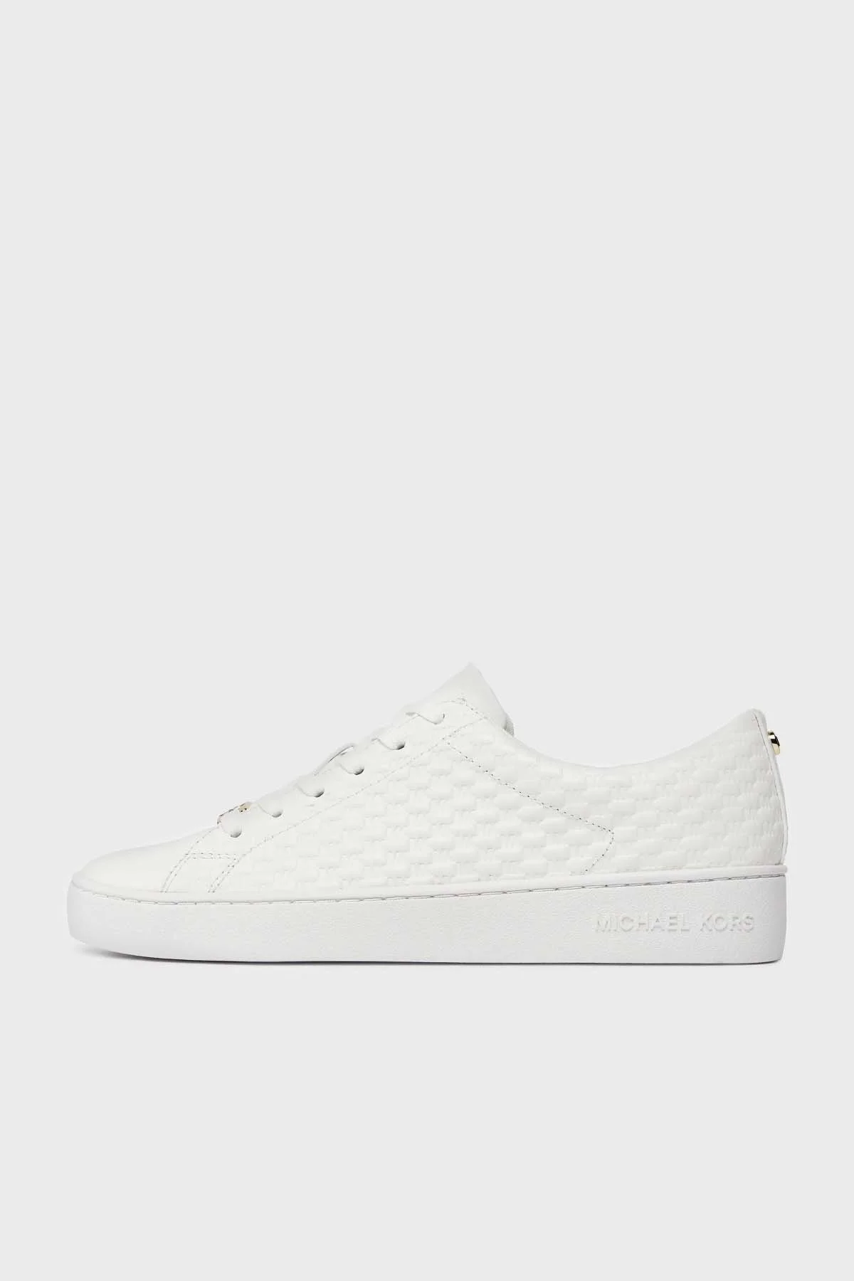 Michael Kors Logolu Deri Sneaker 43R4KTFS1L085 Kadın Ayakkabı 43R4KTFS1L 085 BEYAZ - 2