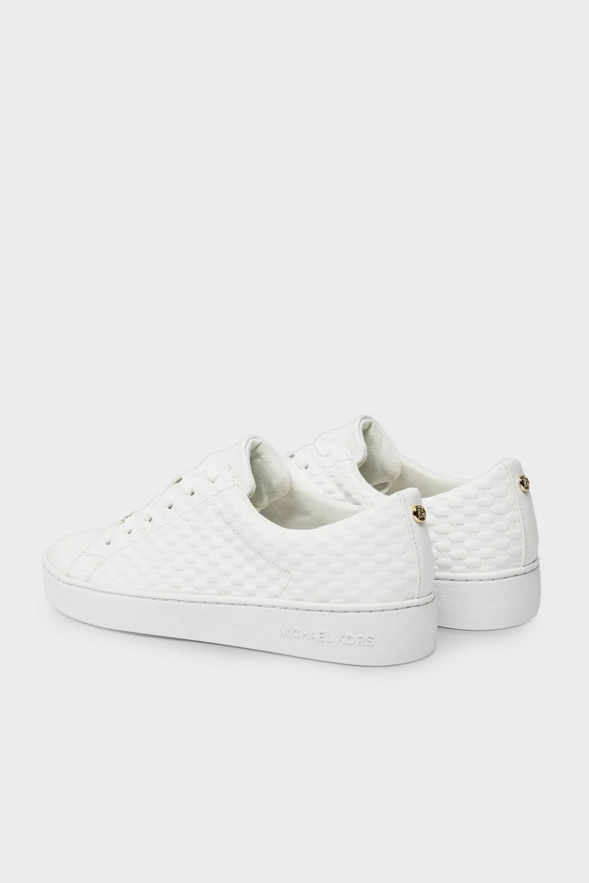 Michael Kors Logolu Deri Sneaker 43R4KTFS1L085 Kadın Ayakkabı 43R4KTFS1L 085 BEYAZ - 3