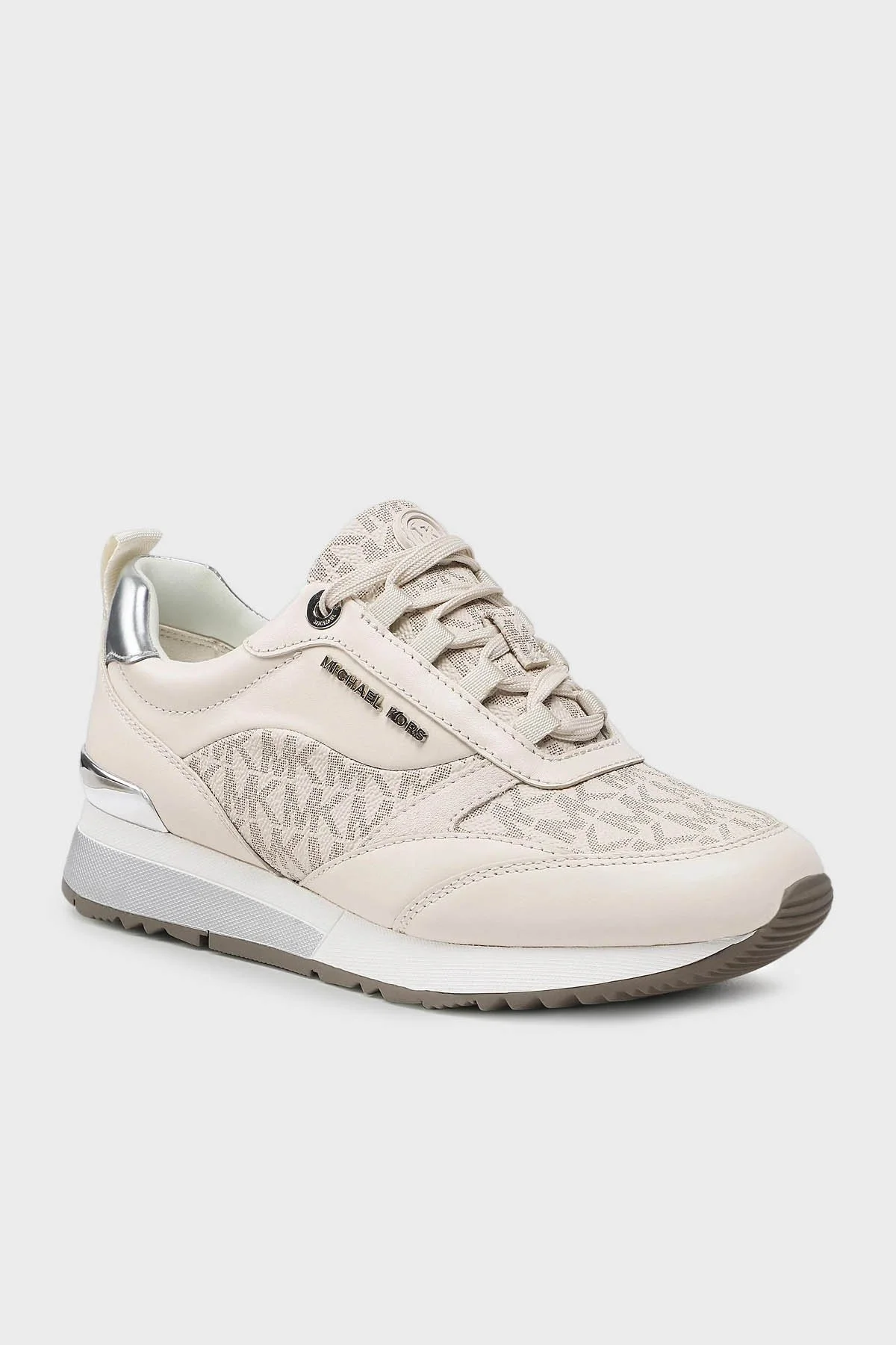 Michael Kors Logolu Deri Sneaker 43T2ALFS4L132 Kadın Ayakkabı 43T2ALFS4L 132 KREM - 3