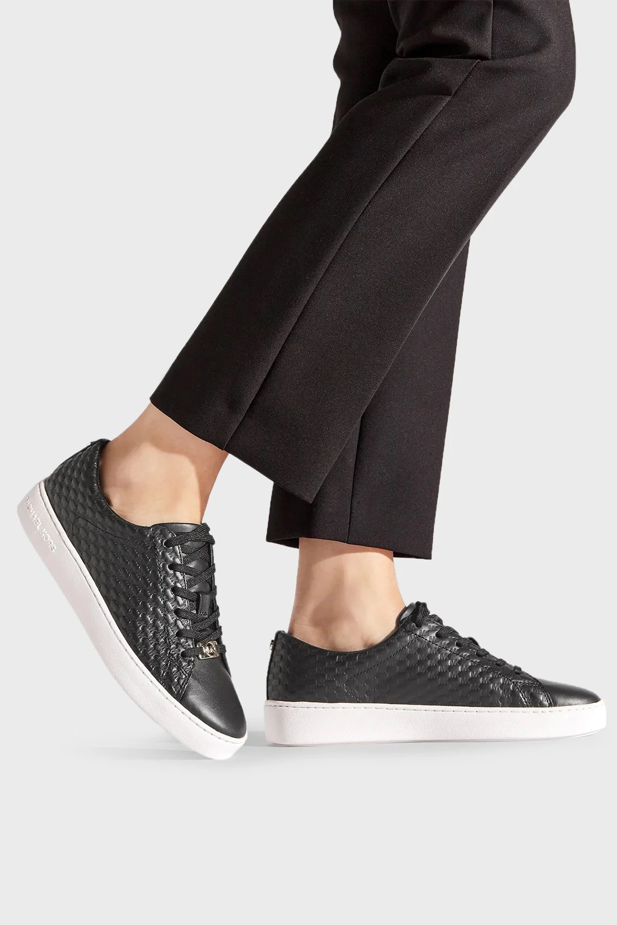 Michael Kors Logolu Deri Sneaker 43T2KTFS1L001 Bayan Ayakkabı 43T2KTFS1L 001 SİYAH - 2