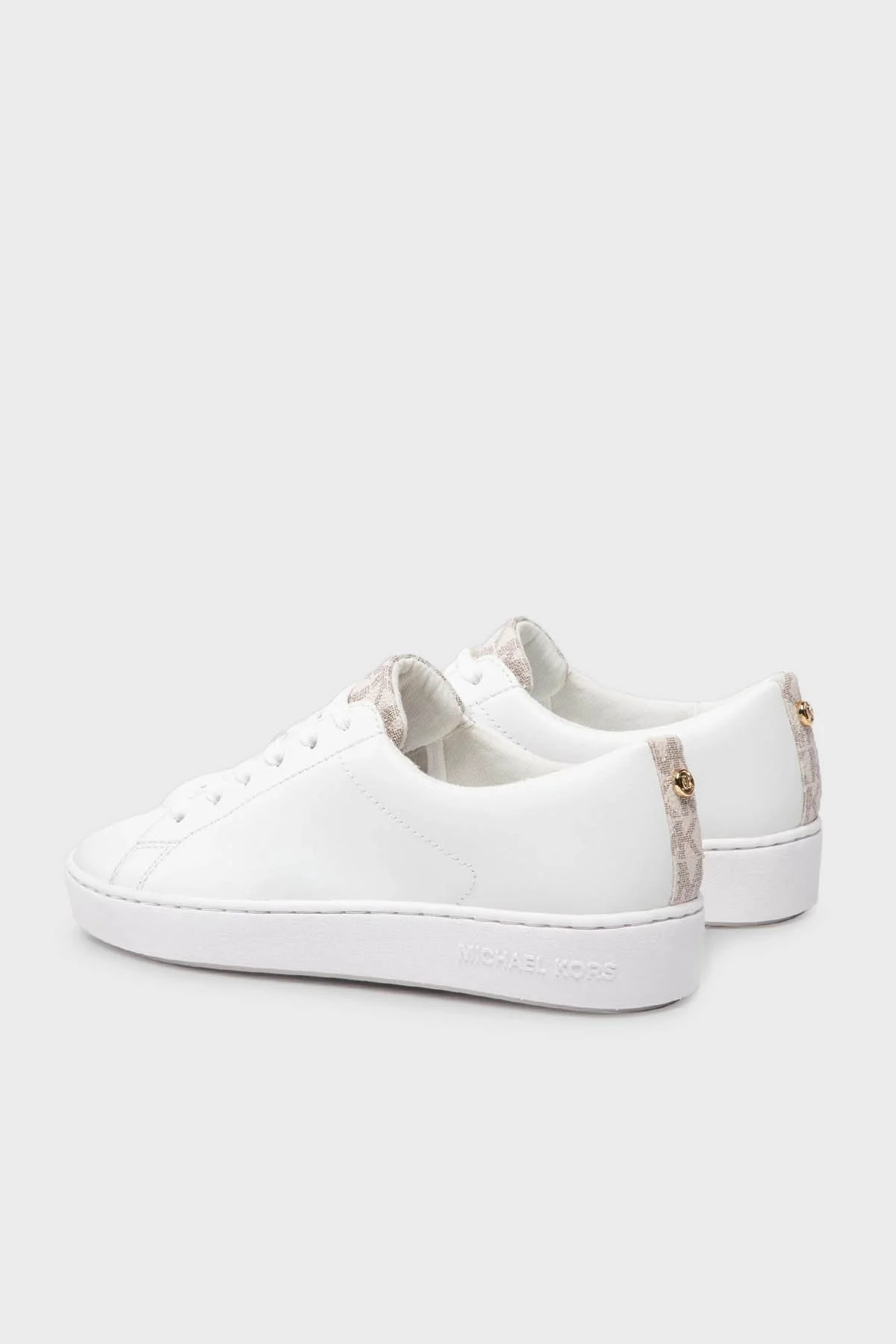 Michael Kors Logolu Deri Sneaker 43T2KTFS3L150 Bayan Ayakkabı 43T2KTFS3L 150 EKRU - 5