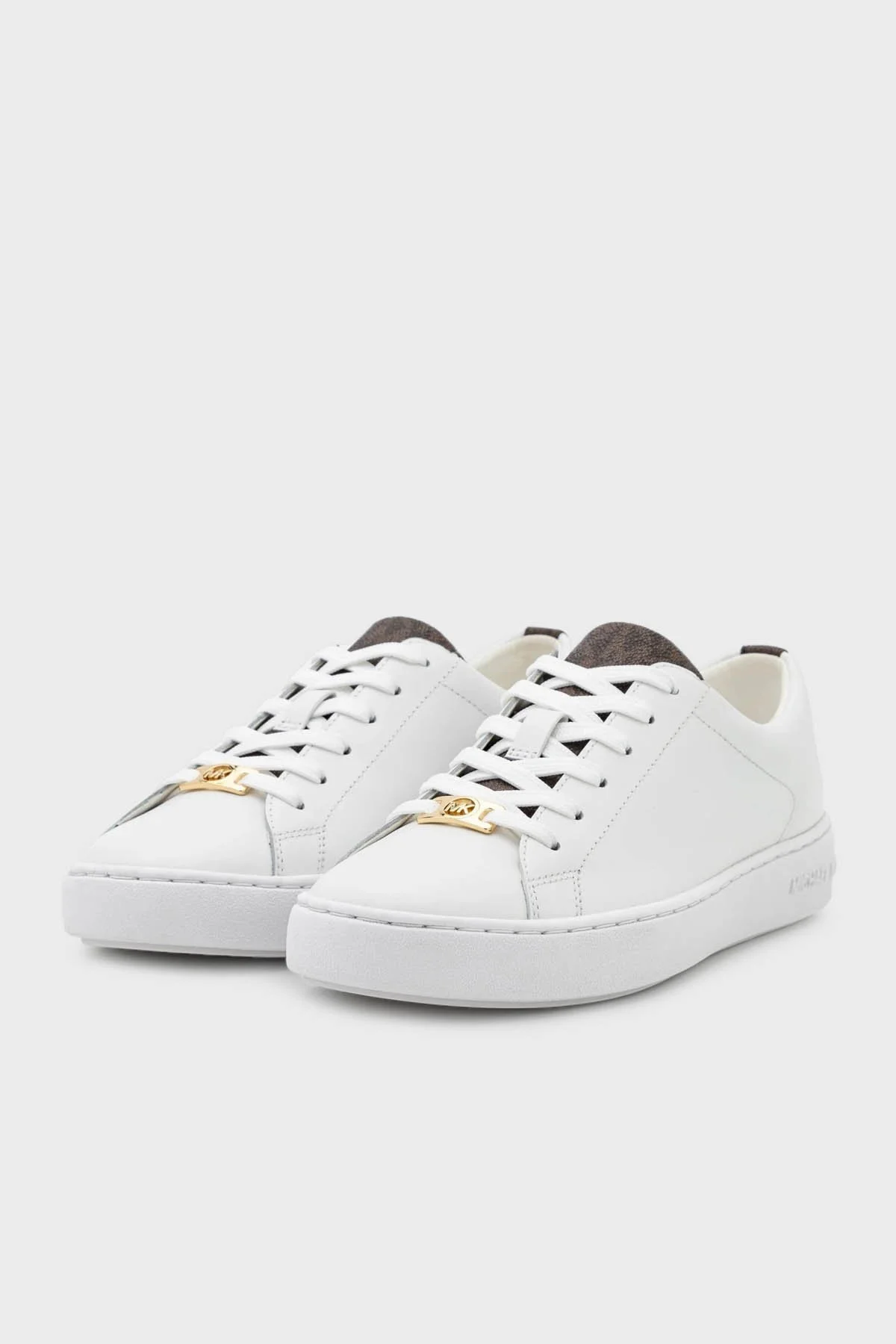 Michael Kors Logolu Deri Sneaker 43T2KTFS3L200 Bayan Ayakkabı 43T2KTFS3L 200 BEYAZ - 1