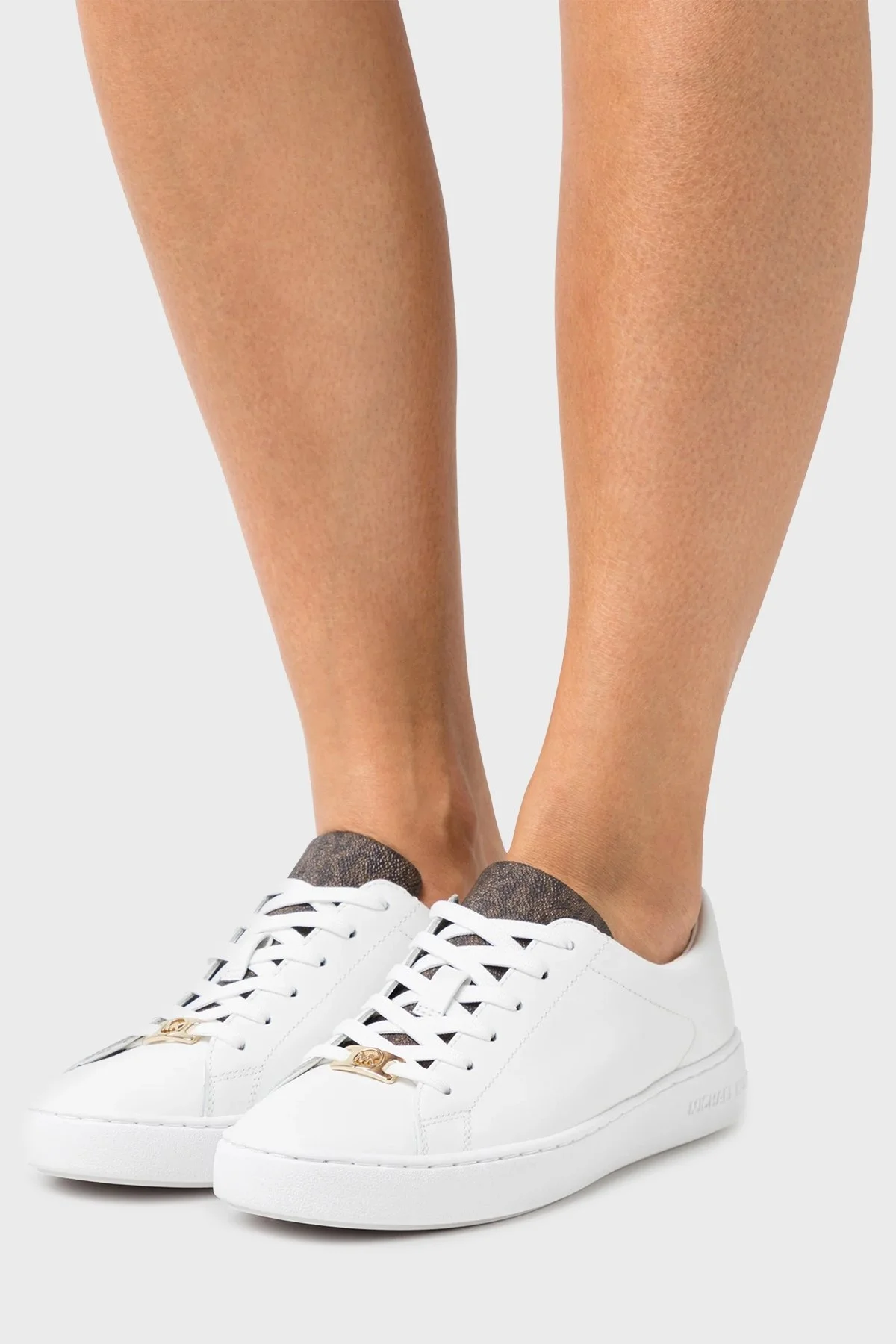 Michael Kors Logolu Deri Sneaker 43T2KTFS3L200 Bayan Ayakkabı 43T2KTFS3L 200 BEYAZ - 2