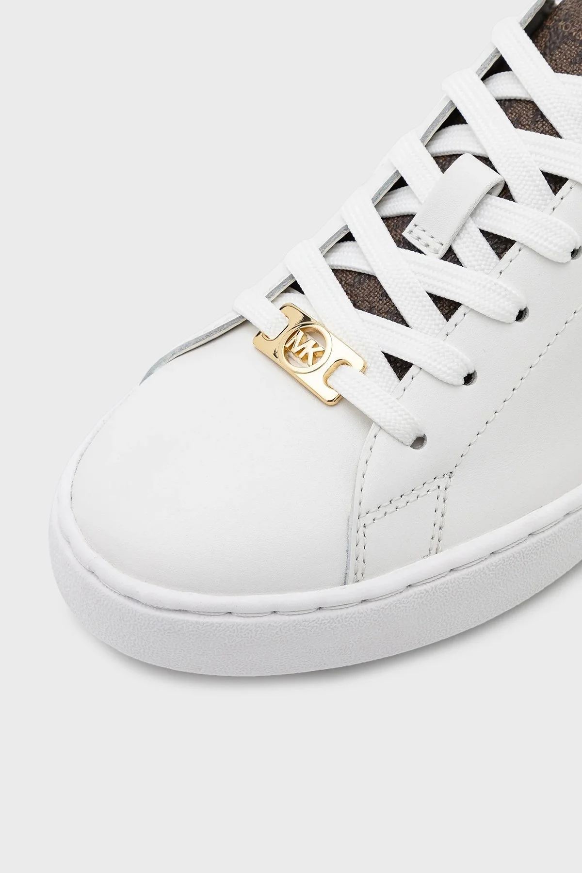 Michael Kors Logolu Deri Sneaker 43T2KTFS3L200 Bayan Ayakkabı 43T2KTFS3L 200 BEYAZ - 7