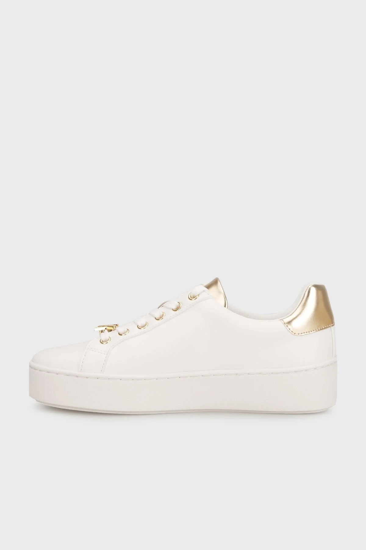 Michael Kors Logolu Deri Sneaker 49T9POFS4L751 Bayan Ayakkabı 49T9POFS4L 751 BEYAZ - 2