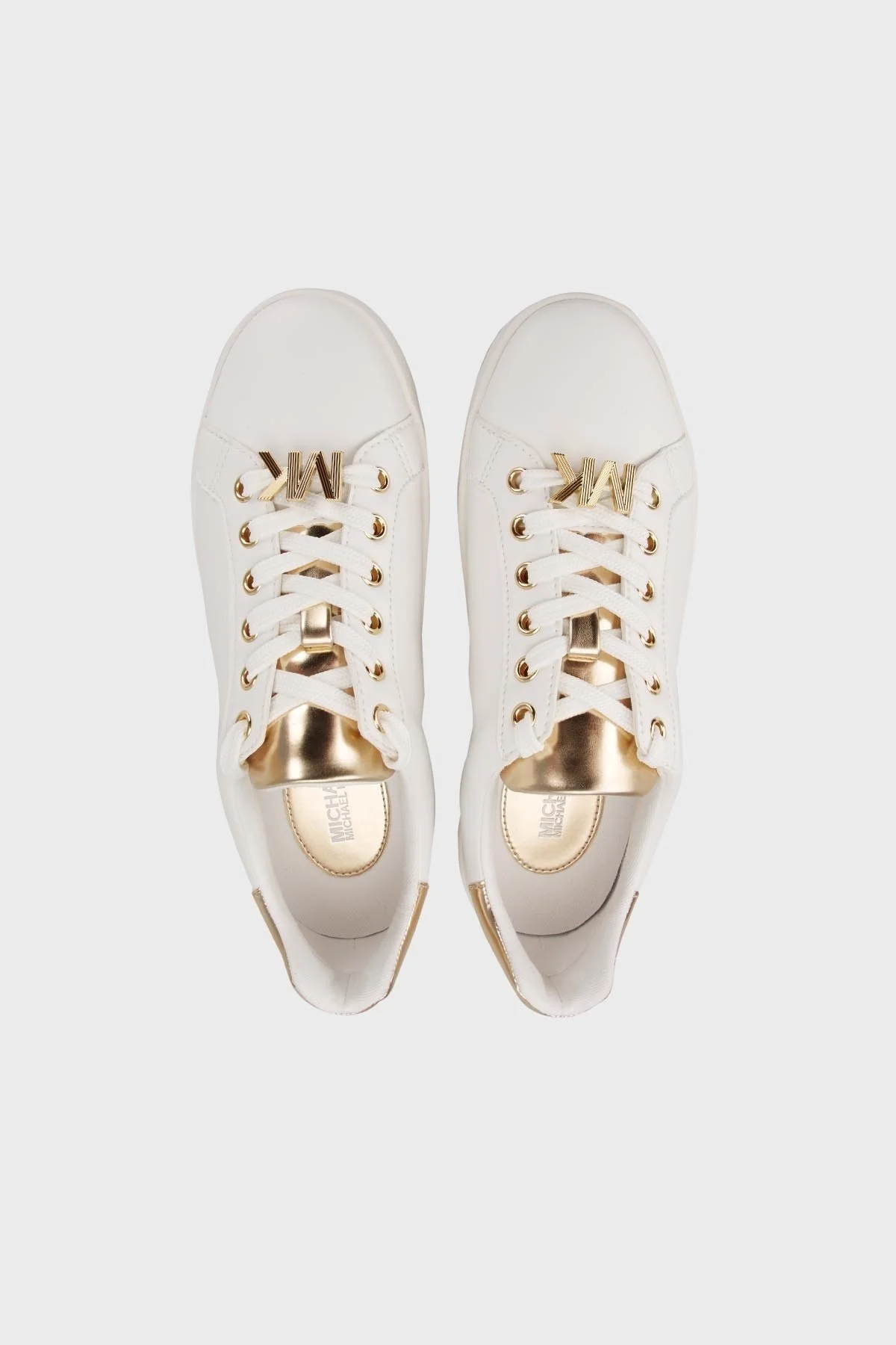 Michael Kors Logolu Deri Sneaker 49T9POFS4L751 Bayan Ayakkabı 49T9POFS4L 751 BEYAZ - 5
