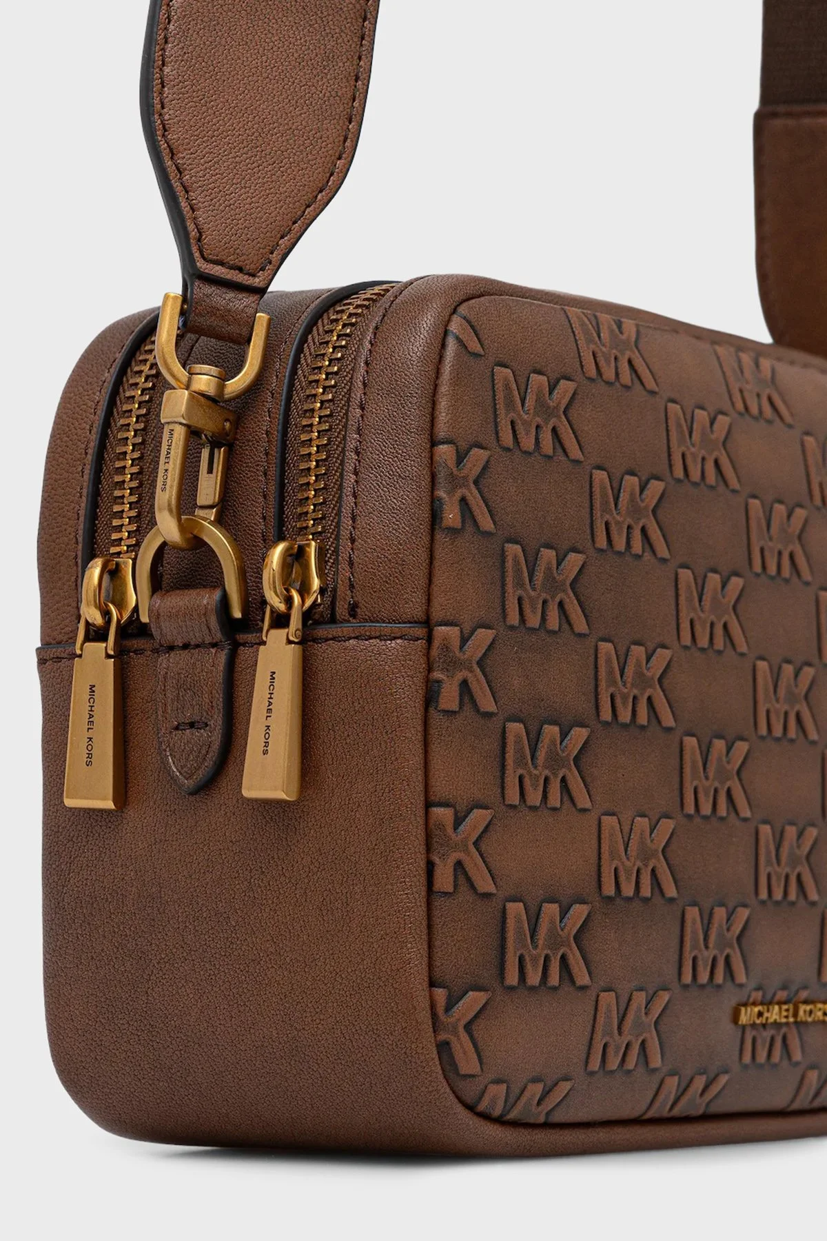 Michael Kors Logolu Deri Zincir Detaylı Çıkarılabilir Askılı 32F5AYTC6L251 Bayan Çanta 32F5AYTC6L 251 KAHVE - 4