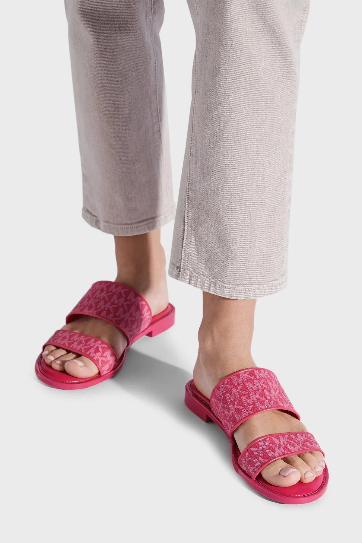 Michael Kors Logolu Düz Bayan Terlik 40S2KDFA1Q 678 KIRMIZI - 2