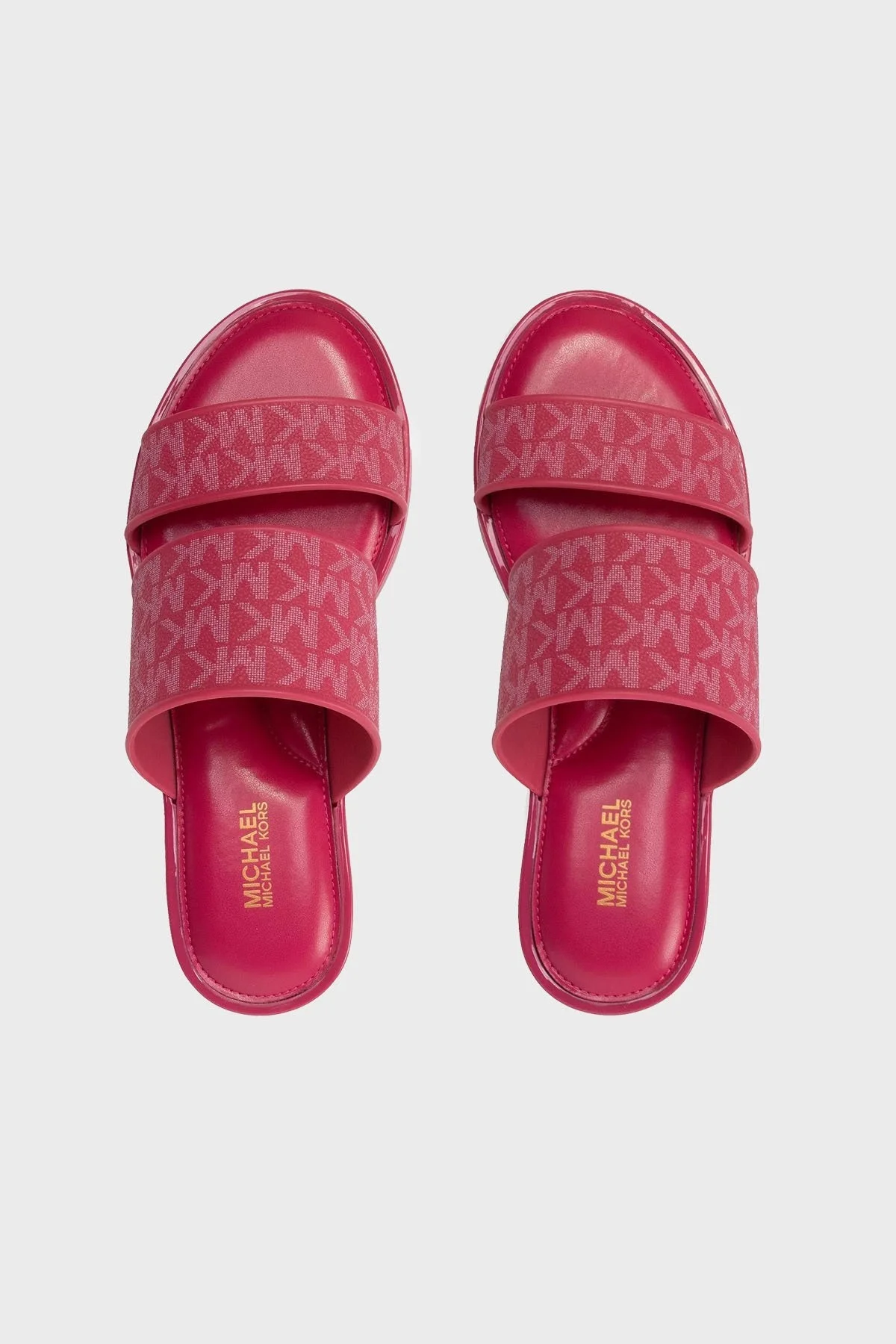 Michael Kors Logolu Düz Bayan Terlik 40S2KDFA1Q 678 KIRMIZI - 3
