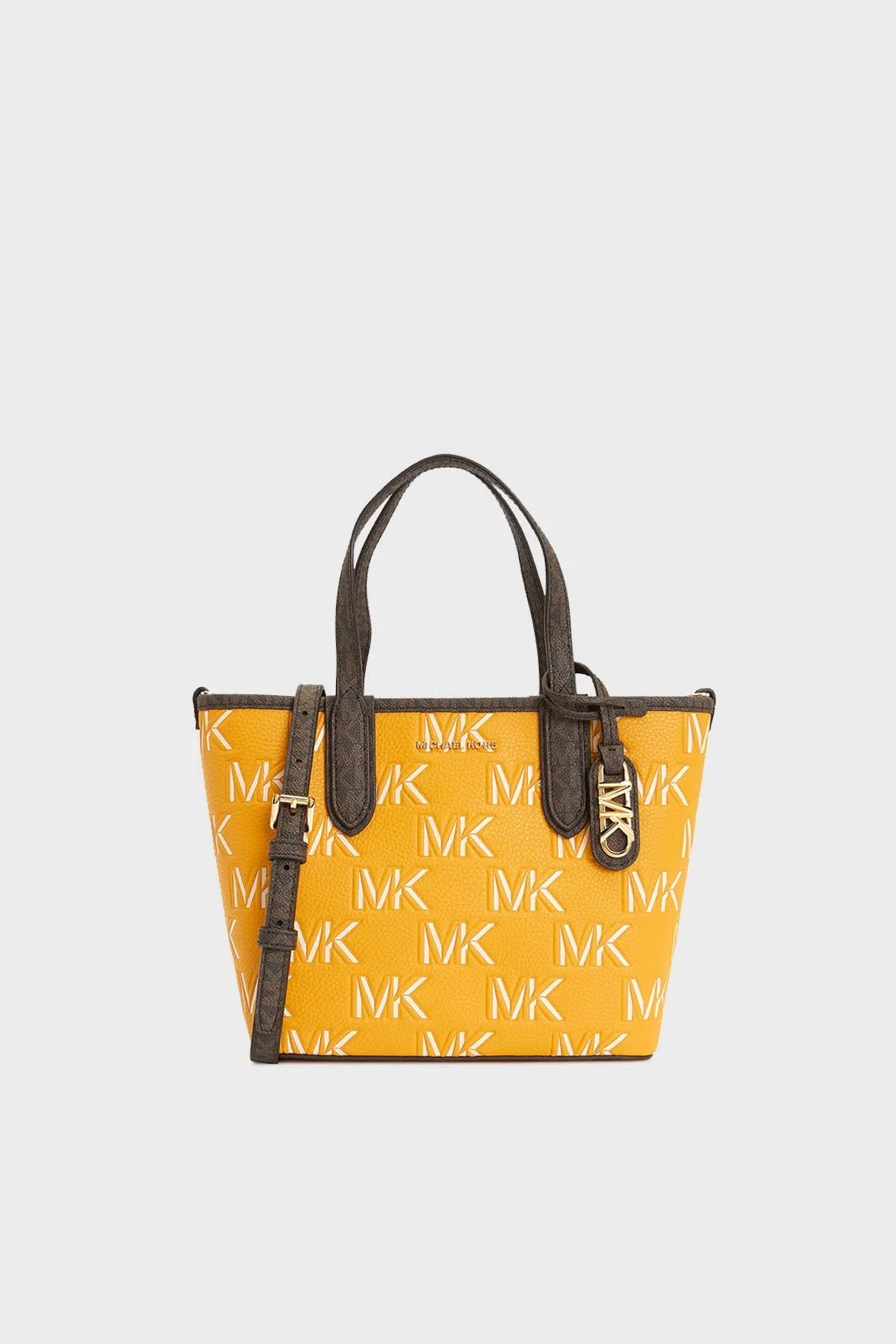 Michael Kors Logolu Ek Bölmeli Çıkarılabilir Omuz Askılı 30F3GZAT0L878 Bayan Çanta 30F3GZAT0L 878 SARI - 1