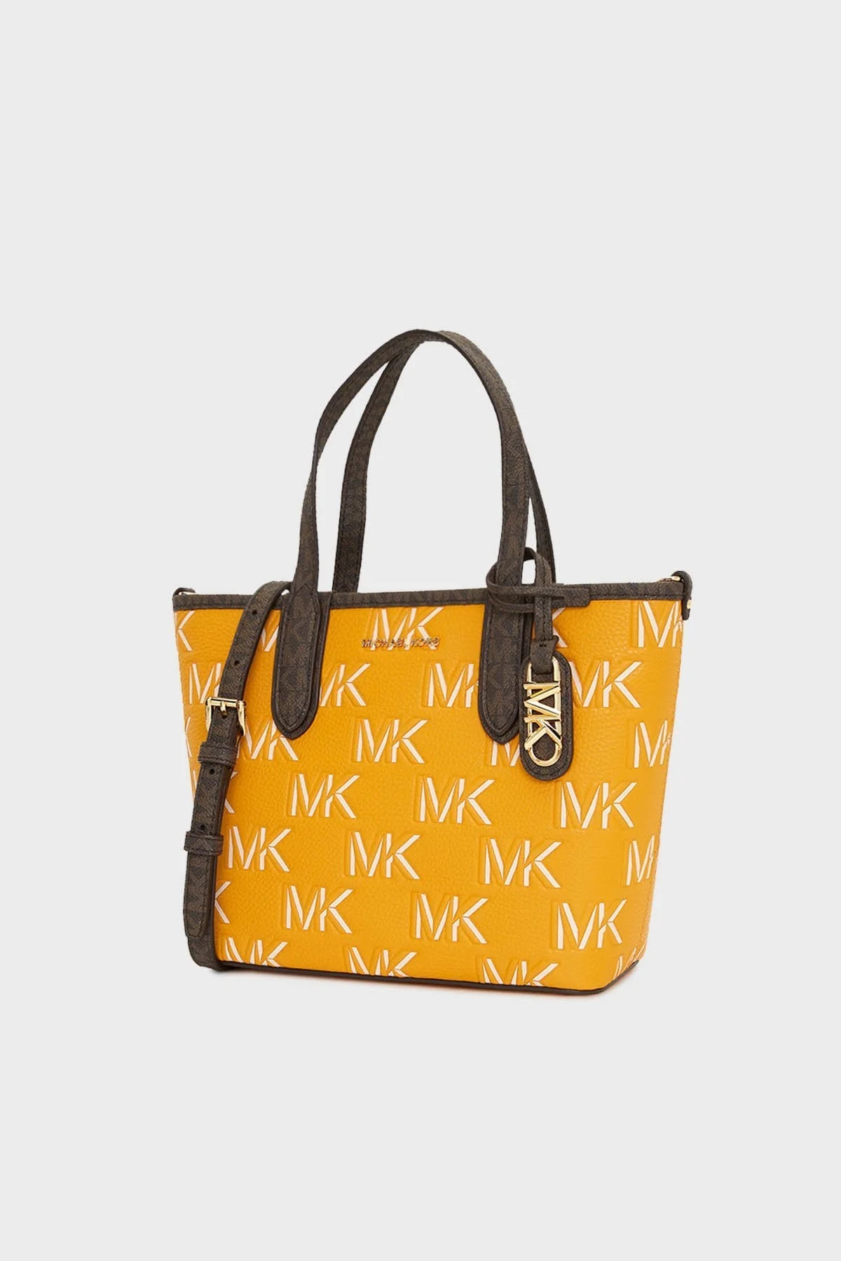Michael Kors Logolu Ek Bölmeli Çıkarılabilir Omuz Askılı 30F3GZAT0L878 Bayan Çanta 30F3GZAT0L 878 SARI - 3