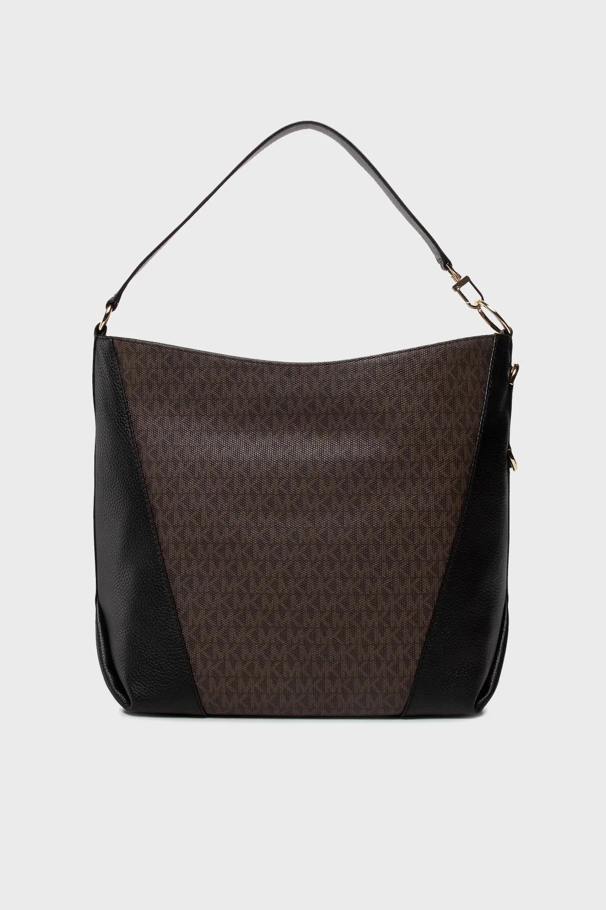 Michael Kors Logolu Fermuarlı 30F1GBNH3B Bayan Çanta 30F1GBNH3B BROWN BLK KAHVE - 5