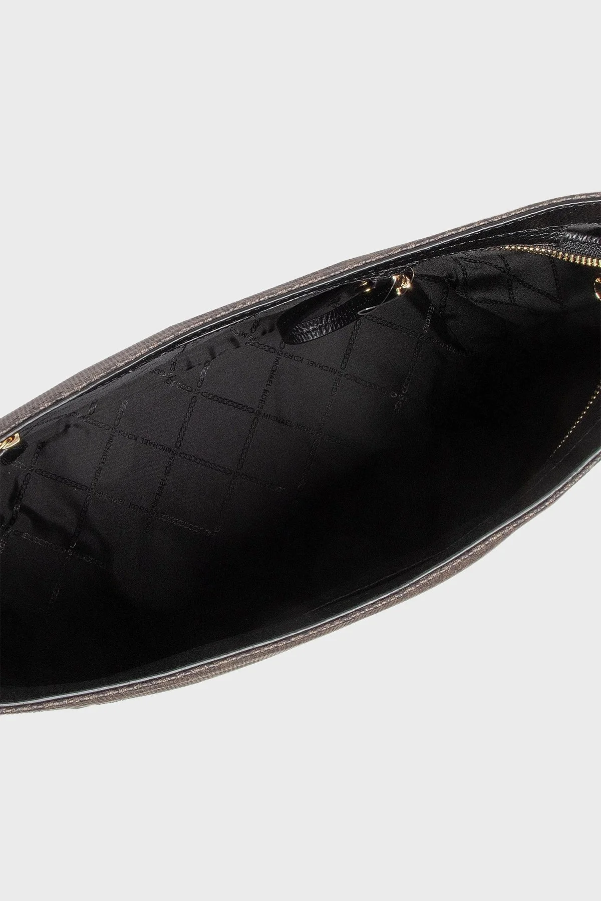 Michael Kors Logolu Fermuarlı 30F1GBNH3B Bayan Çanta 30F1GBNH3B BROWN BLK KAHVE - 6