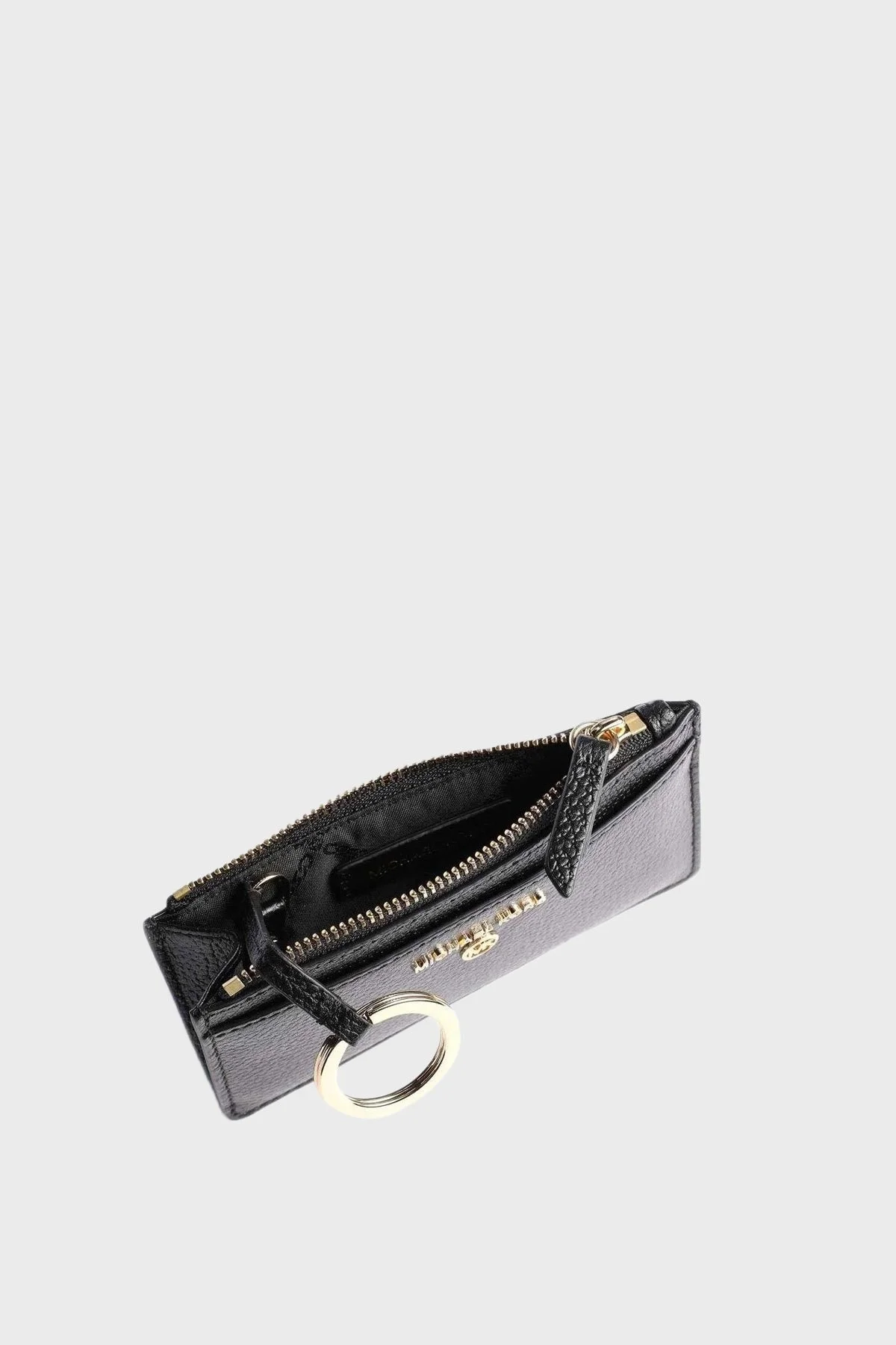 Michael Kors Logolu Fermuarlı Deri 34H0GT9D6L001 Bayan Kartlık 34H0GT9D6L 001 SİYAH - 3