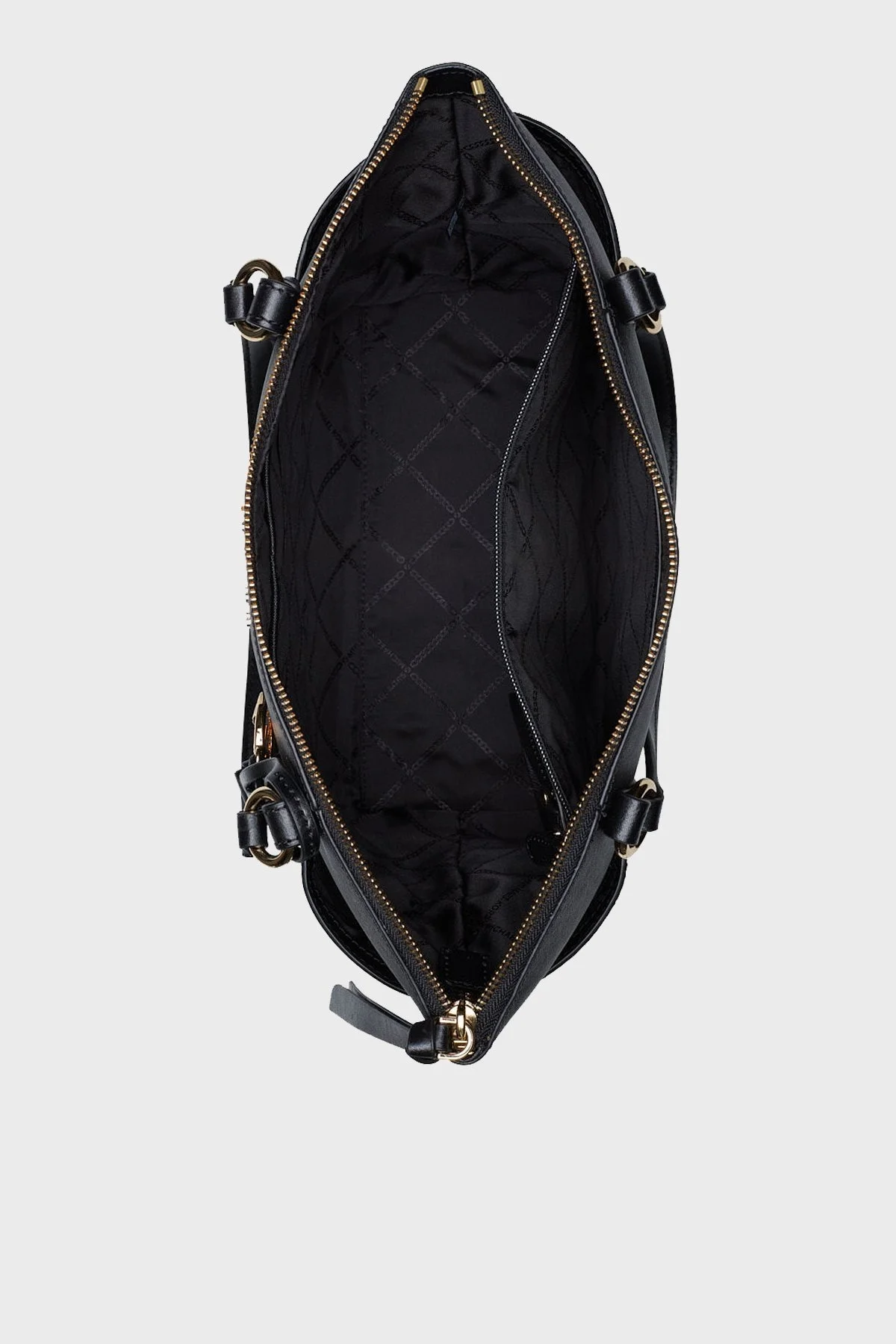 Michael Kors Logolu Fermuarlı Hakiki Deri Sullivan Bayan Çanta 30T0GNXT2L 001 SİYAH - 4