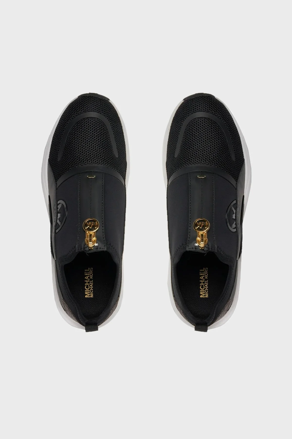 Michael Kors Logolu Fermuarlı Sneaker 43H3SMFSHD212 Bayan Ayakkabı 43H3SMFSHD 212 SİYAH-KAHVE - 5