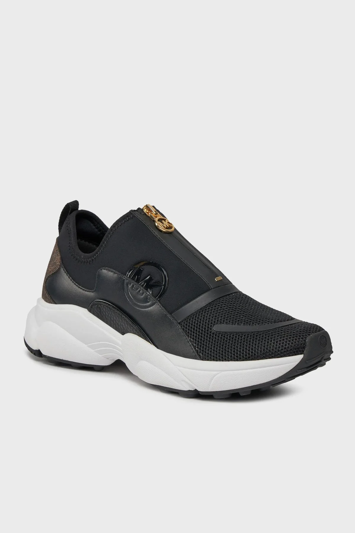 Michael Kors Logolu Fermuarlı Sneaker 43H3SMFSHD212 Kadın Ayakkabı 43H3SMFSHD 212 SİYAH-KAHVE - 2