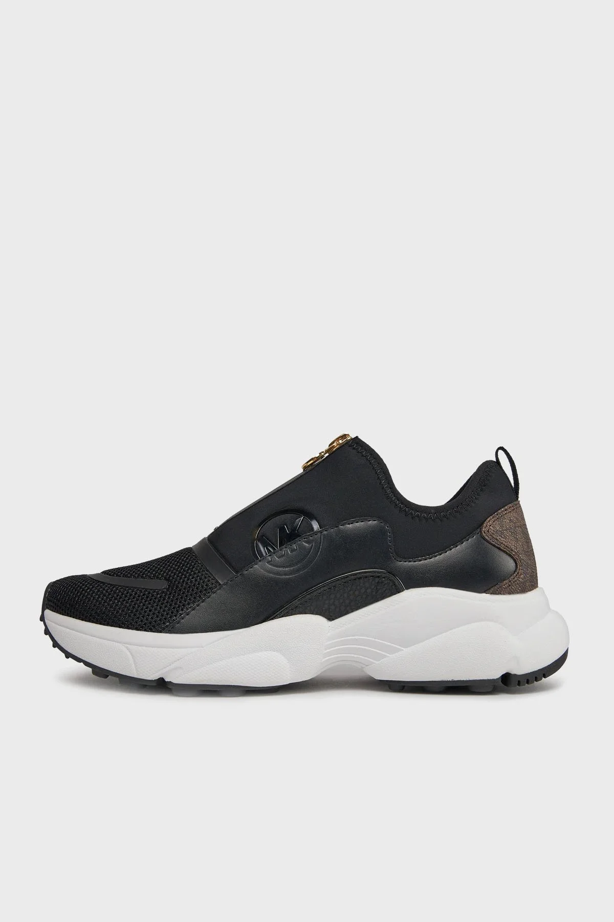 Michael Kors Logolu Fermuarlı Sneaker 43H3SMFSHD212 Kadın Ayakkabı 43H3SMFSHD 212 SİYAH-KAHVE - 3