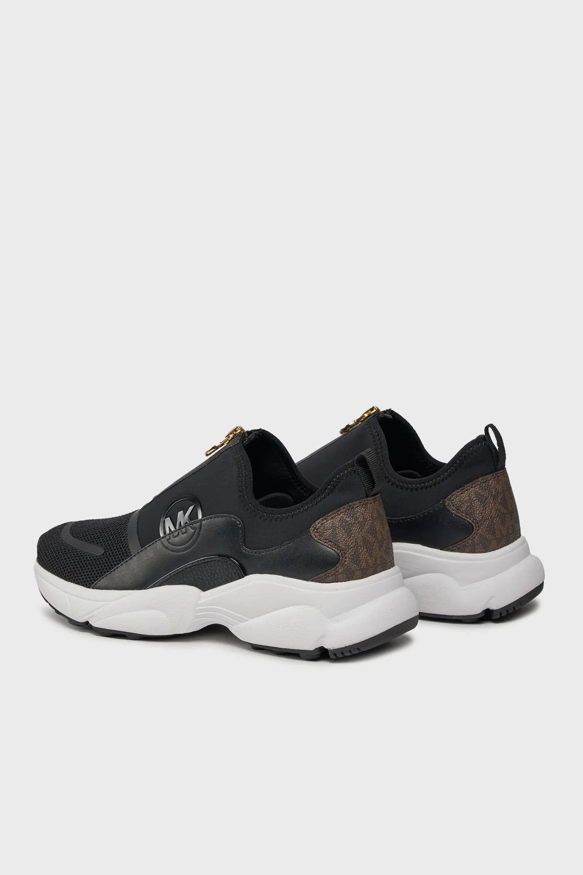Michael Kors Logolu Fermuarlı Sneaker 43H3SMFSHD212 Kadın Ayakkabı 43H3SMFSHD 212 SİYAH-KAHVE - 4