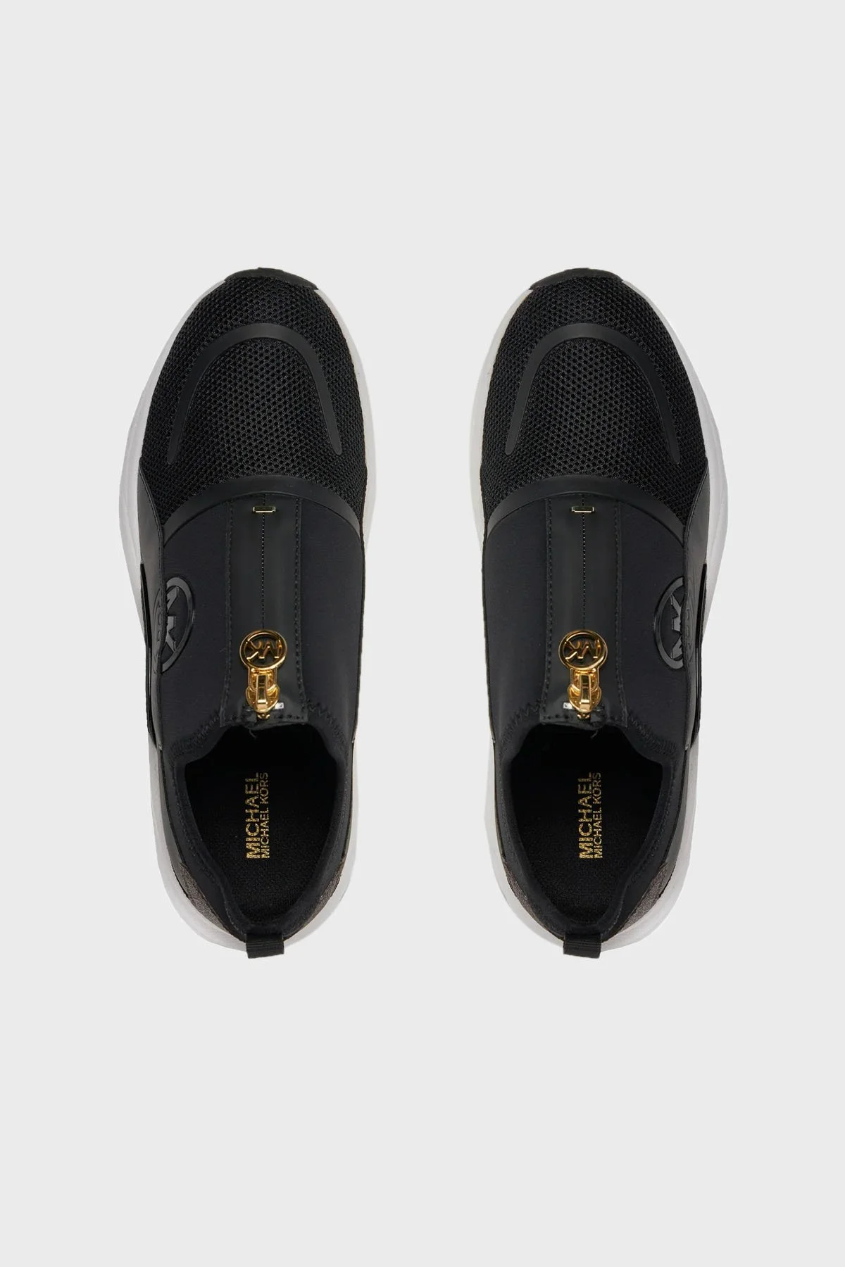 Michael Kors Logolu Fermuarlı Sneaker 43H3SMFSHD212 Kadın Ayakkabı 43H3SMFSHD 212 SİYAH-KAHVE - 5