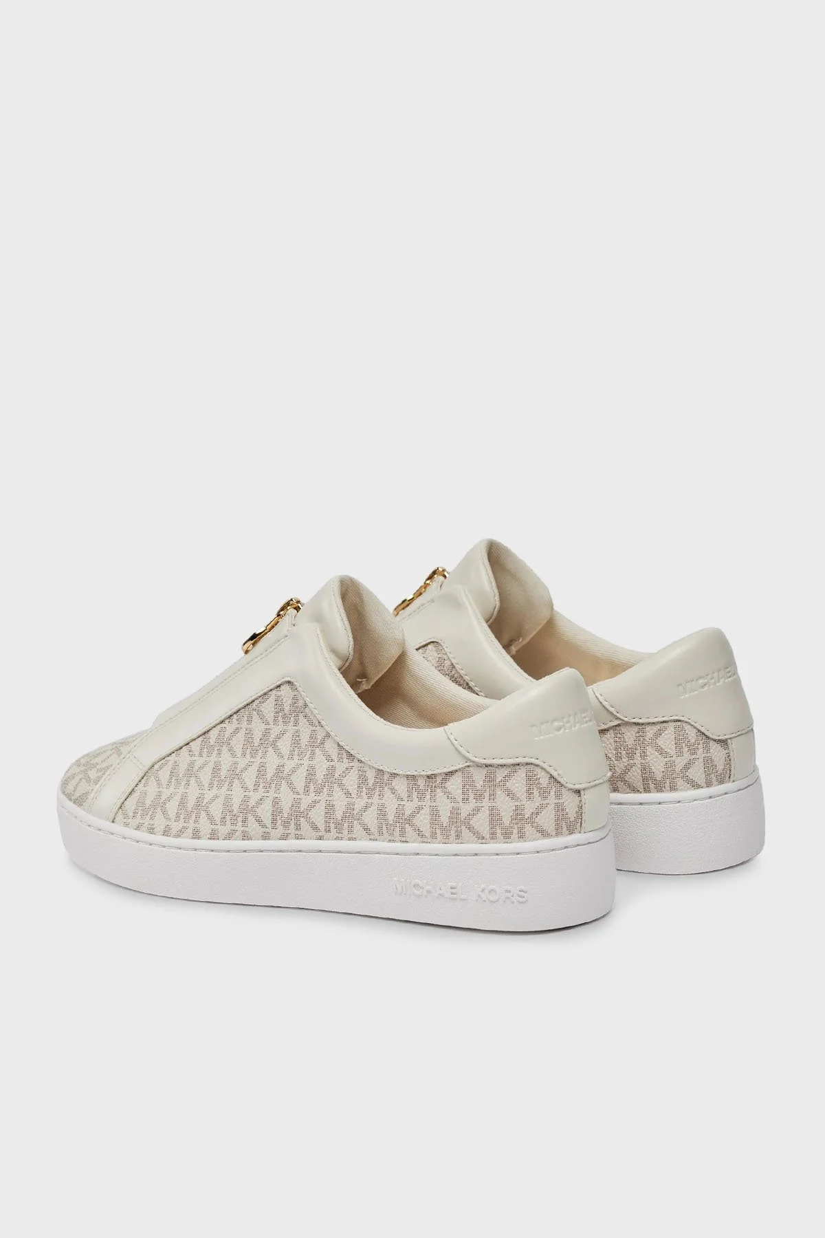 Michael Kors Logolu Fermuarlı Sneaker 43R4KTFP2B150 Kadın Ayakkabı 43R4KTFP2B 150 BEYAZ - 4