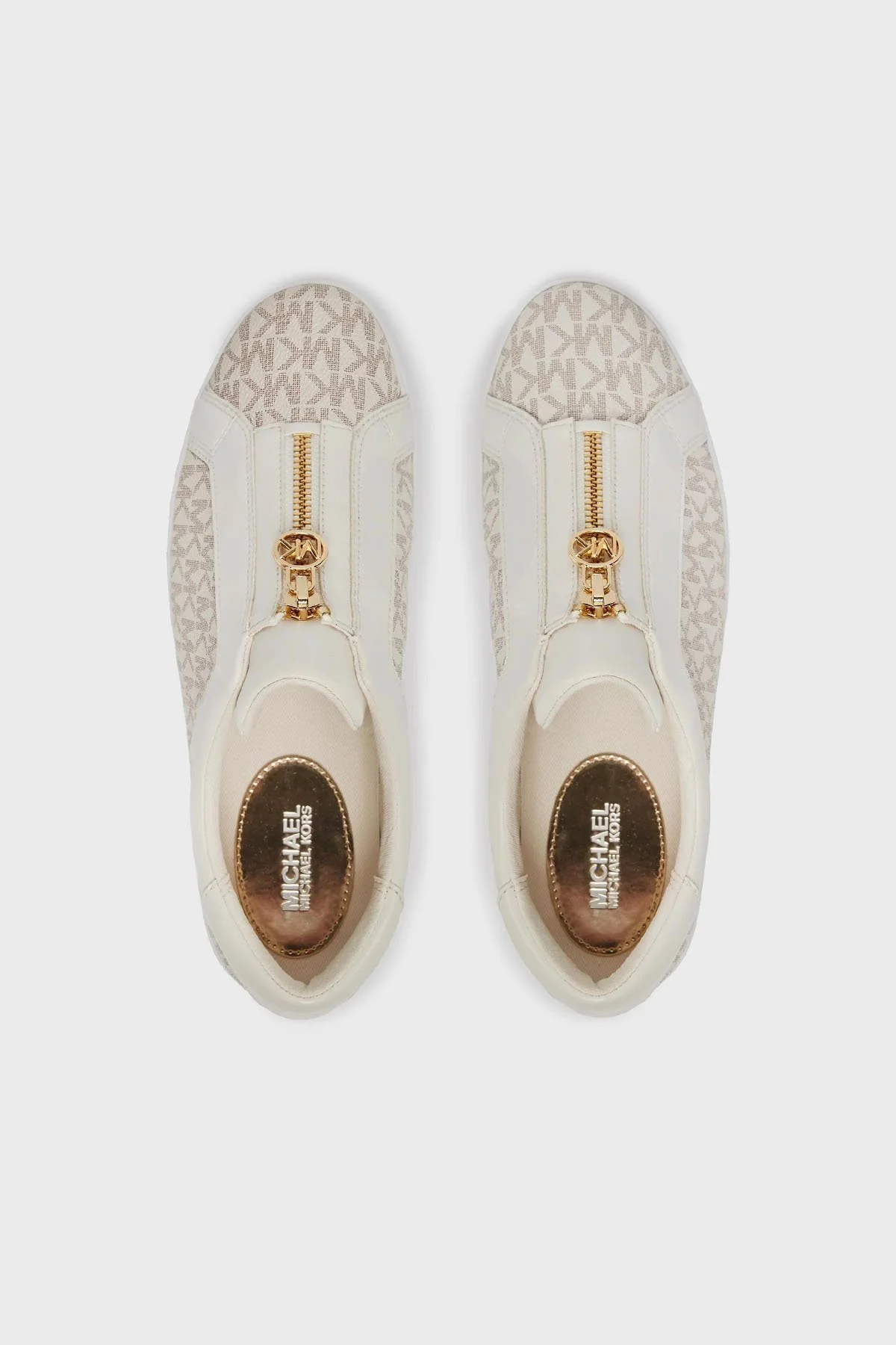 Michael Kors Logolu Fermuarlı Sneaker 43R4KTFP2B150 Kadın Ayakkabı 43R4KTFP2B 150 BEYAZ - 5