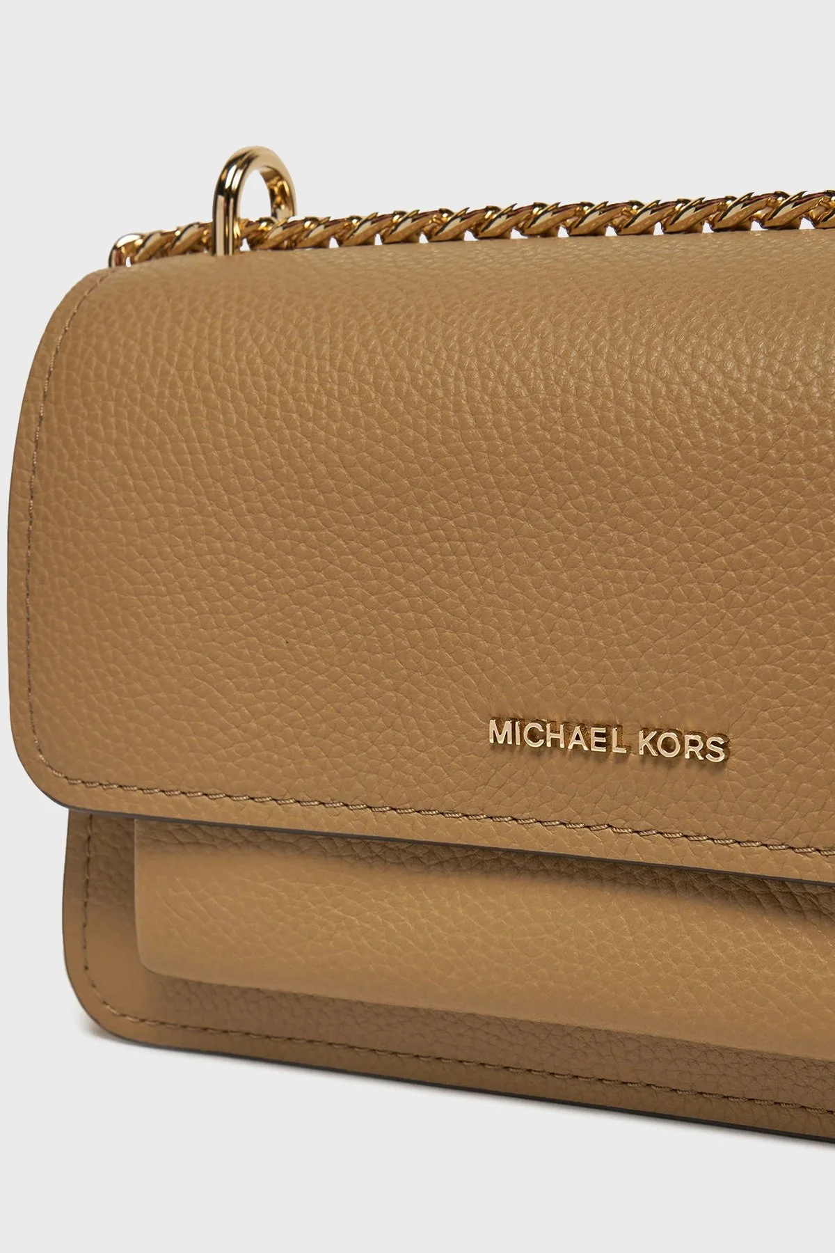 Michael Kors Logolu Hakiki Deri Ayarlanabilir Zincir Askılı 30T4GC7L3T297 Kadın Çanta 30T4GC7L3T 297 BEJ - 5