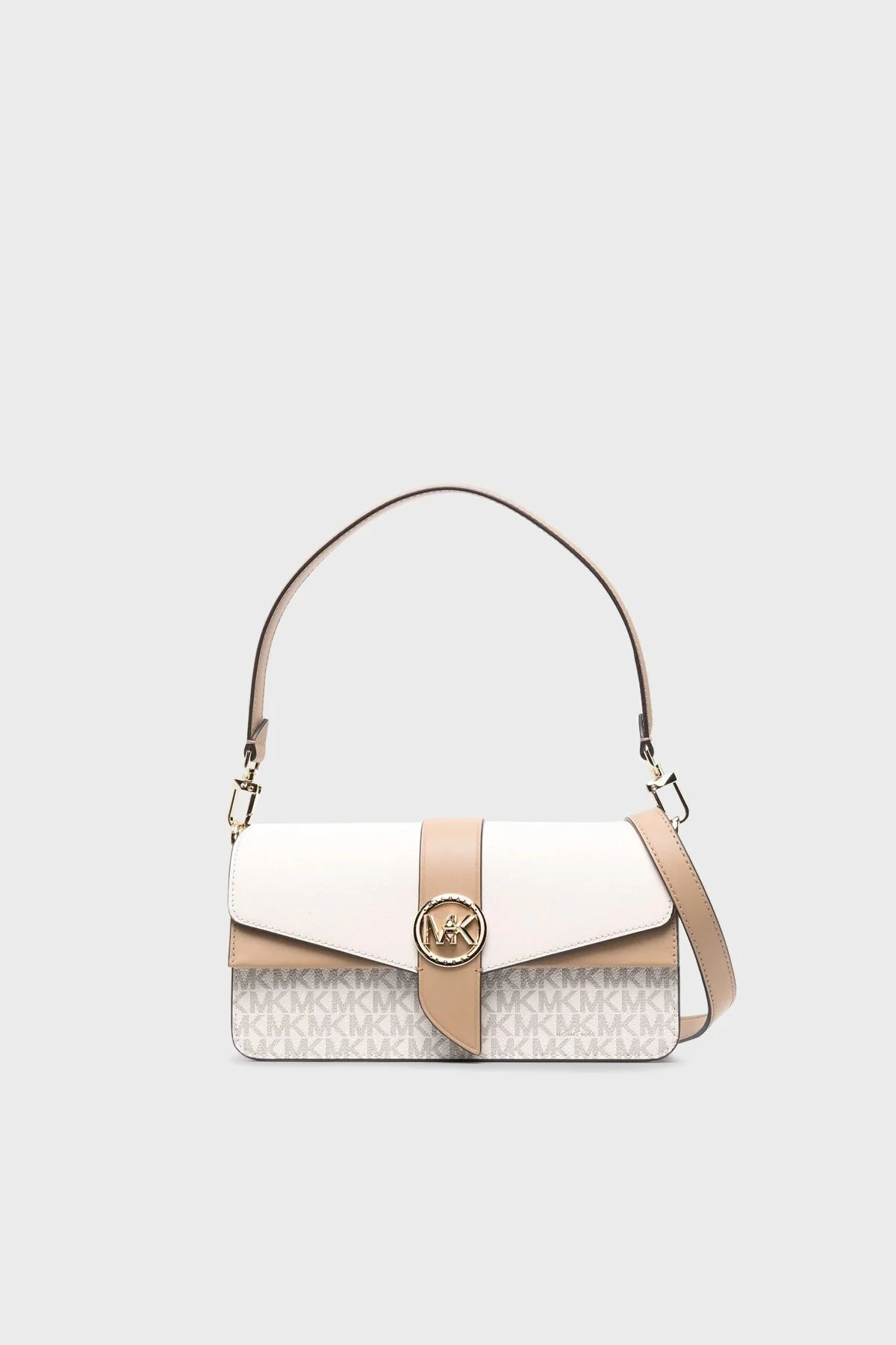 Michael Kors Logolu Hakiki Deri Bayan Çanta 30H1GGRL8V 170 KREM - 1