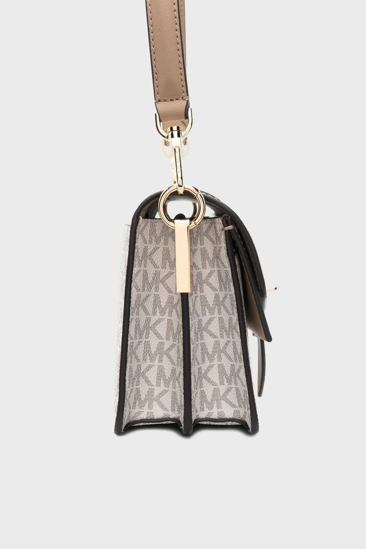 Michael Kors Logolu Hakiki Deri Bayan Çanta 30H1GGRL8V 170 KREM - 4
