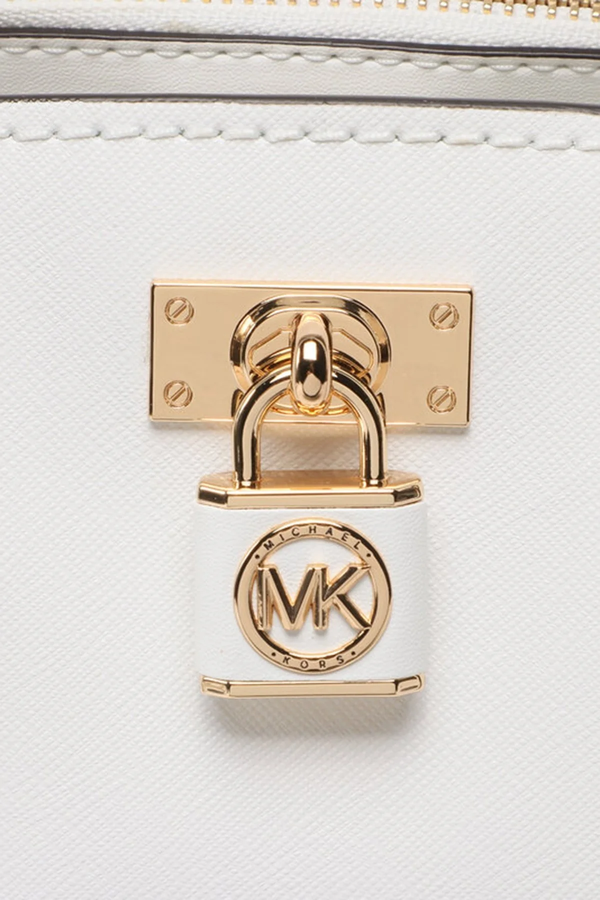 Michael Kors Logolu Hakiki Deri Çıkarılabilir Omuz Askılı 30S3GR0S1L085 Bayan Çanta 30S3GR0S1L 085 BEYAZ - 2