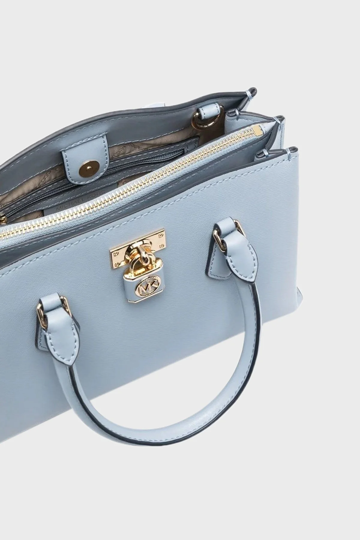 Michael Kors Logolu Hakiki Deri Çıkarılabilir Omuz Askılı 30S3GR0S1L487 Bayan Çanta 30S3GR0S1L 487 MAVİ - 5