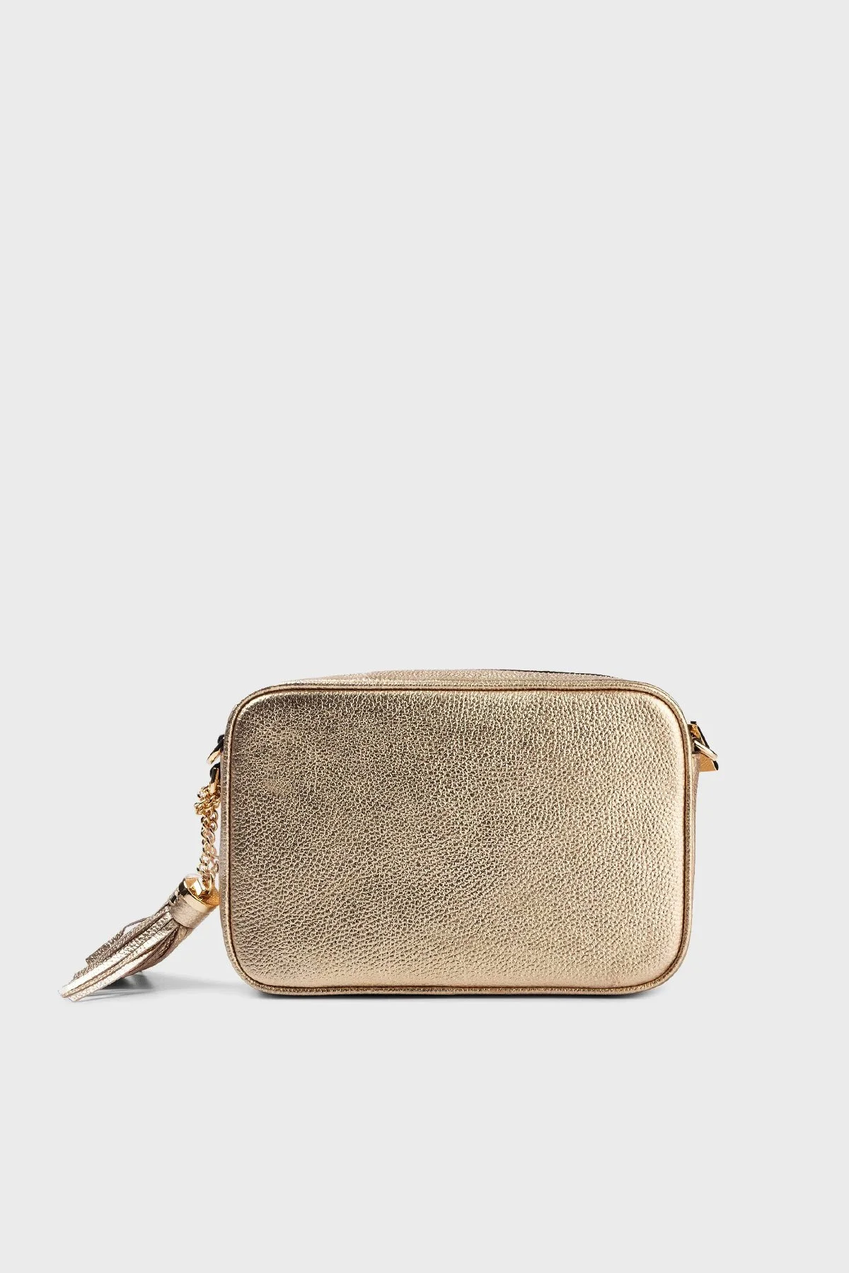 Michael Kors Logolu Hakiki Deri Çıkarılabilir Zincir Askılı 32F7MGNM6M740 Kadın Çanta 32F7MGNM6M 740 GOLD - 3