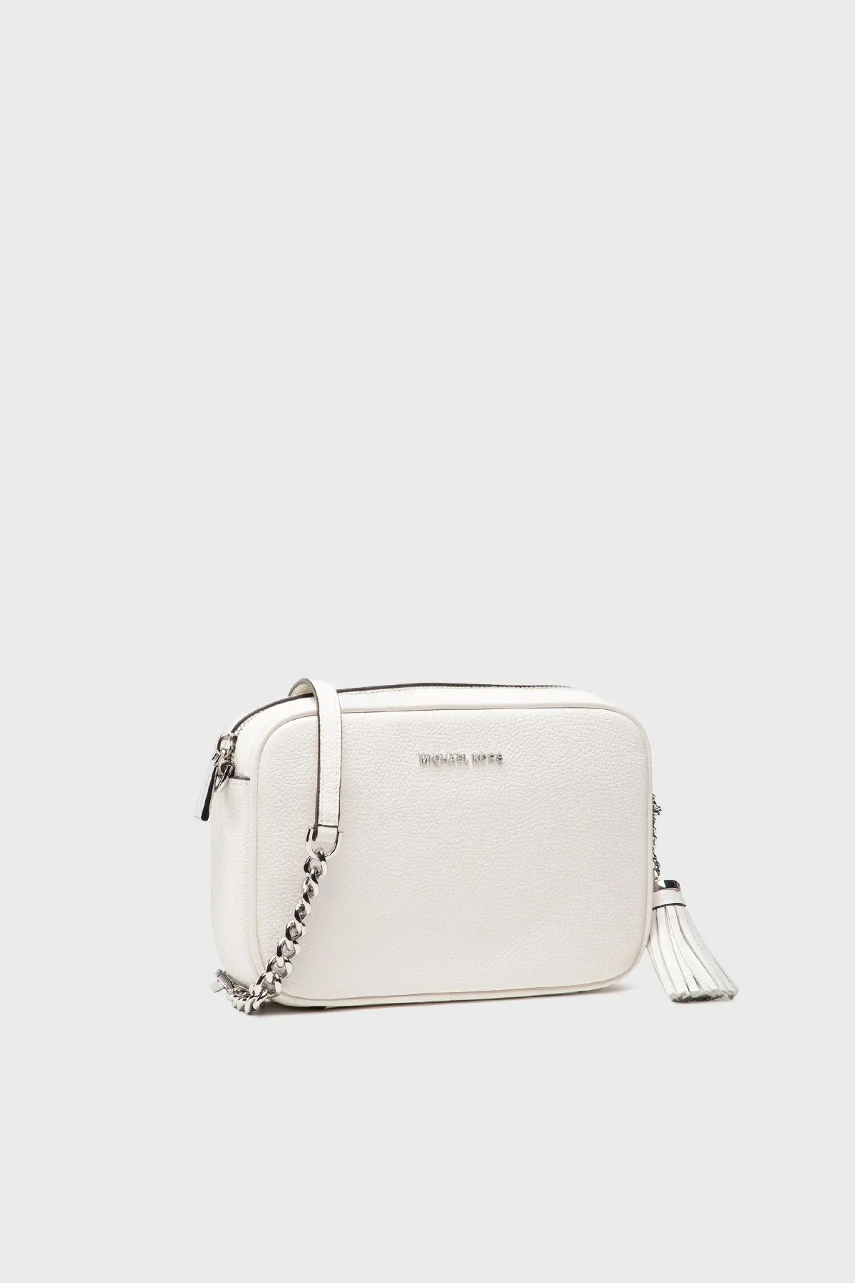 Michael Kors Logolu Hakiki Deri Çıkarılabilir Zincir Askılı 32F7SGNM8L085 Kadın Çanta 32F7SGNM8L 085 BEYAZ - 4