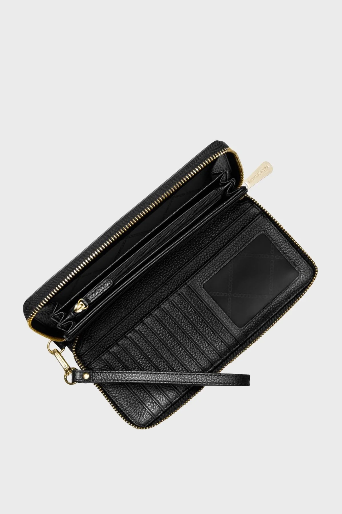 Michael Kors Logolu Hakiki Deri Jet Set Bayan Cüzdan 34F9GM9E9L 001 SİYAH - 2