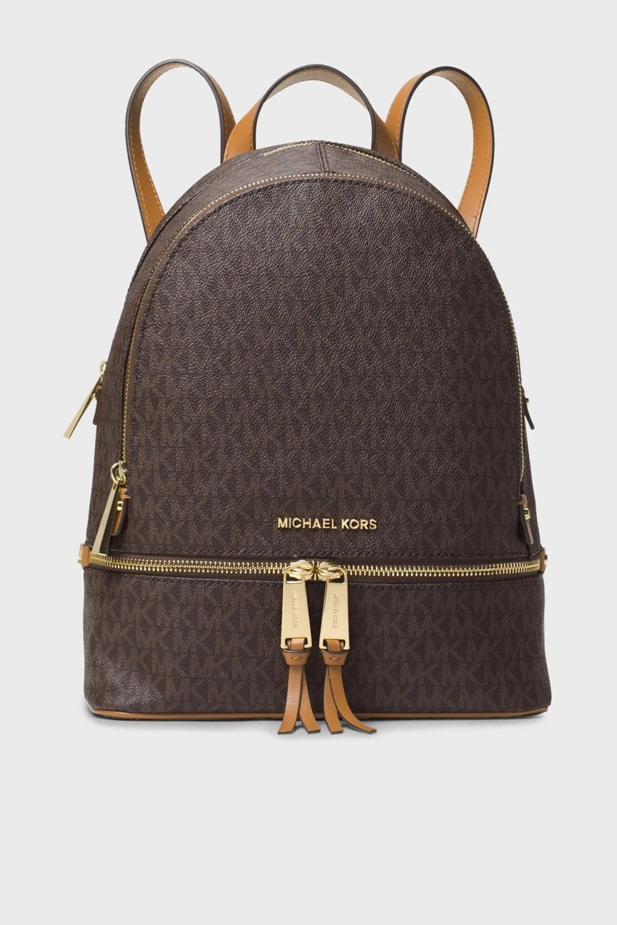 Michael Kors Logolu Hakiki Deri Rhea Zip Bayan Çanta 30S7GEZB1B200 KAHVE - 1