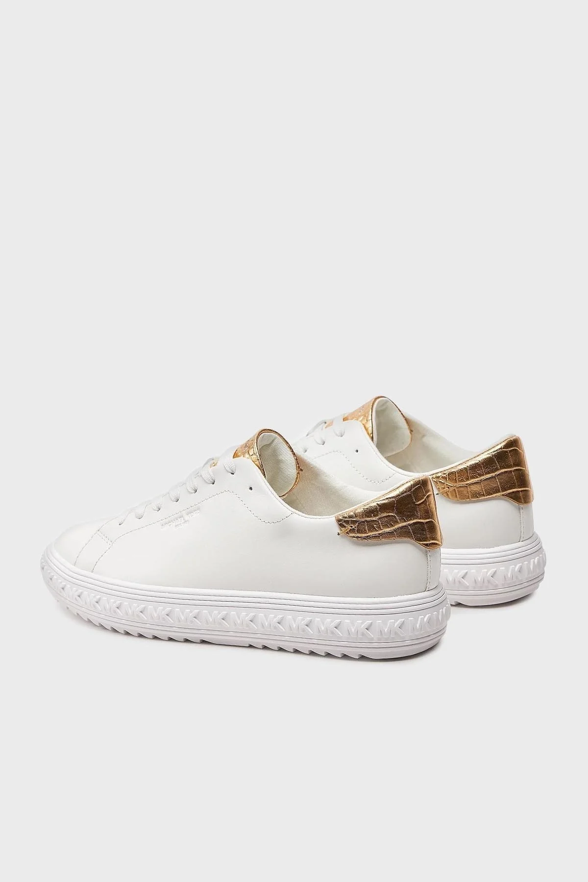 Michael Kors Logolu Hakiki Deri Sneaker 43S3GVFS1L740 Bayan Ayakkabı 43S3GVFS1L 740 BEYAZ - 3