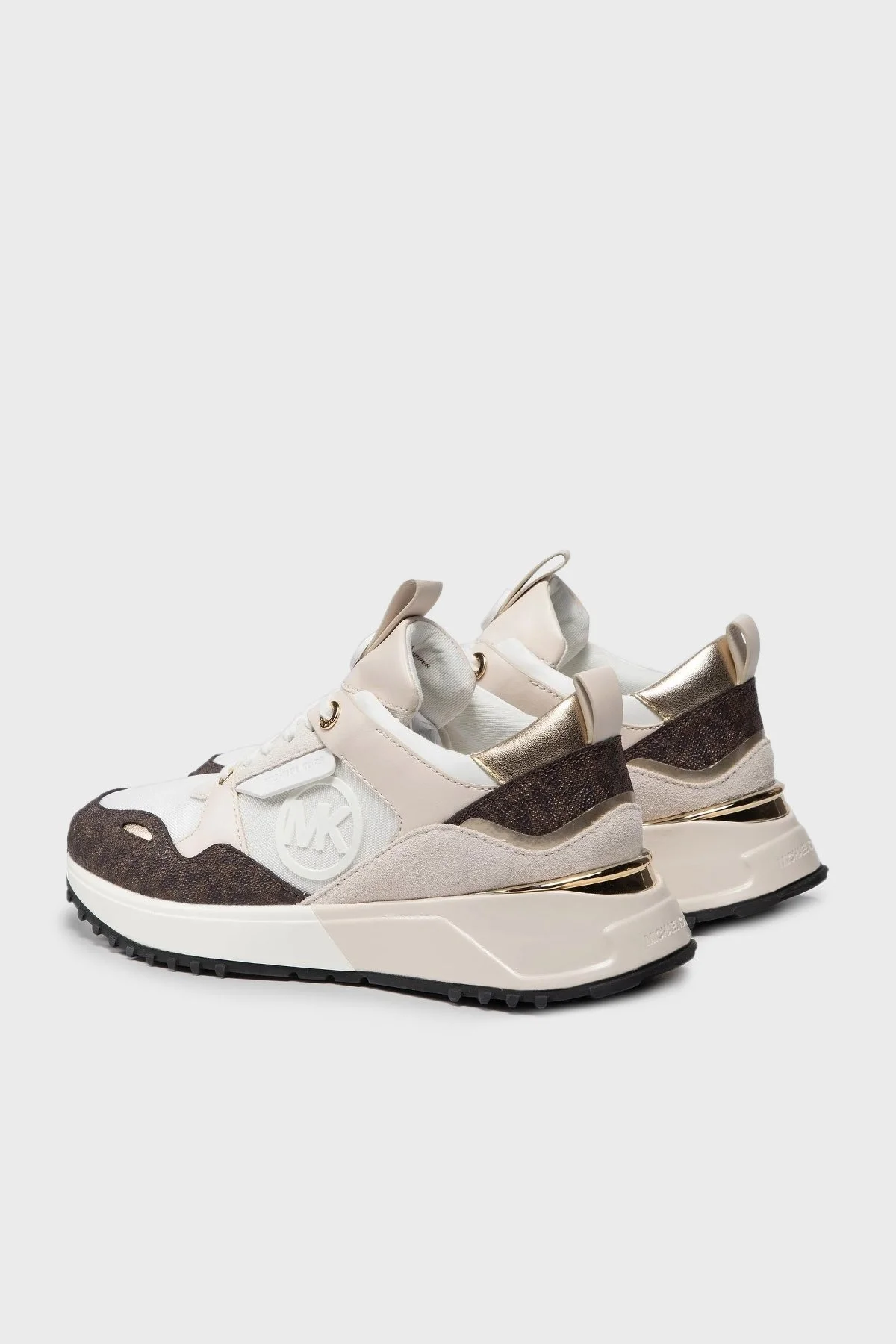 Michael Kors Logolu Hakiki Deri Sneaker Bayan Ayakkabı 43F1THFS1B 085 BEYAZ - 3