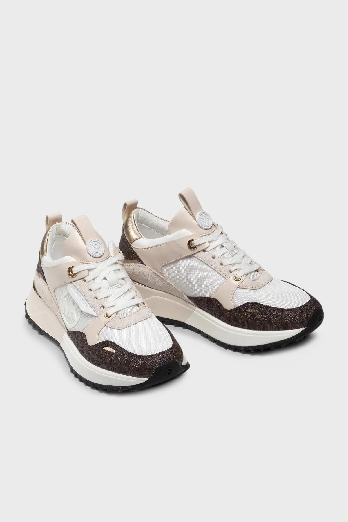 Michael Kors Logolu Hakiki Deri Sneaker Bayan Ayakkabı 43F1THFS1B 085 BEYAZ - 4