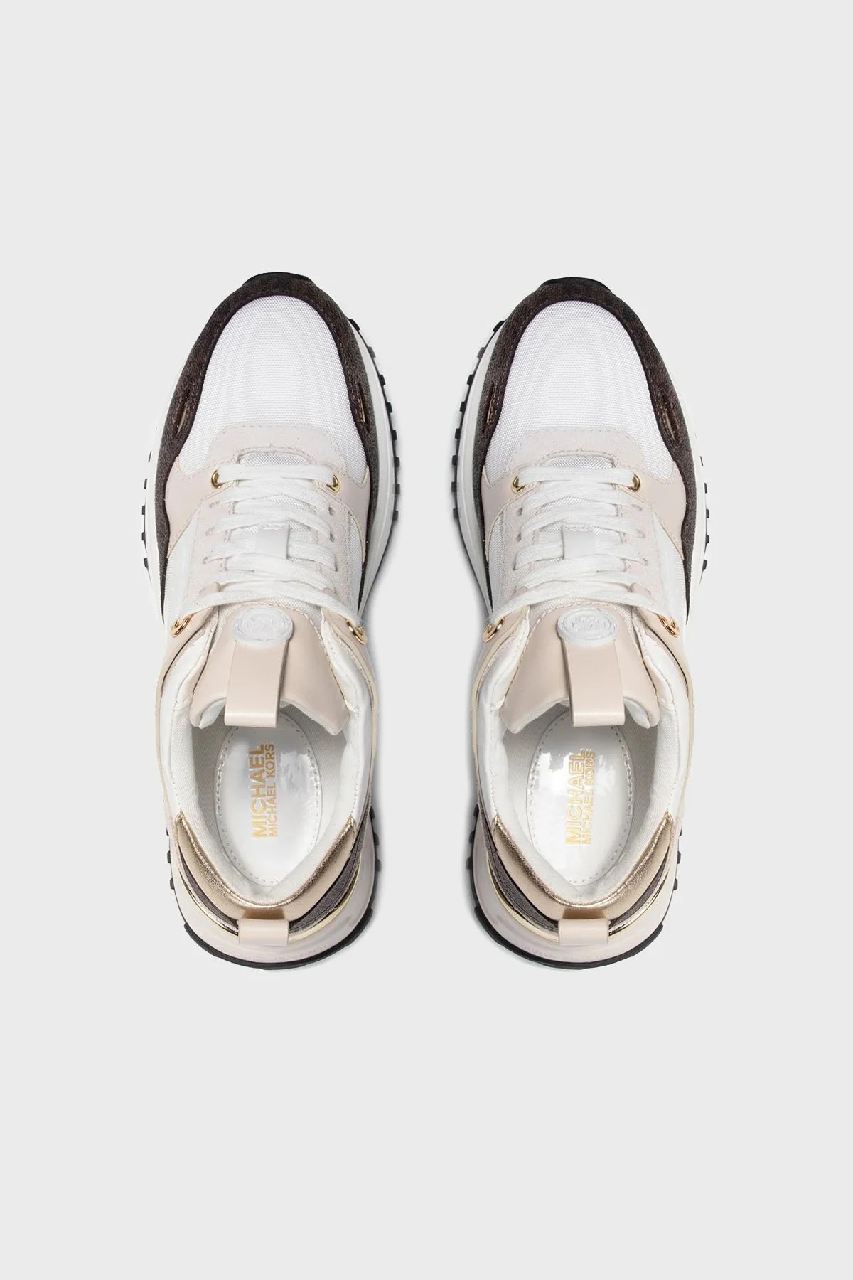 Michael Kors Logolu Hakiki Deri Sneaker Bayan Ayakkabı 43F1THFS1B 085 BEYAZ - 5